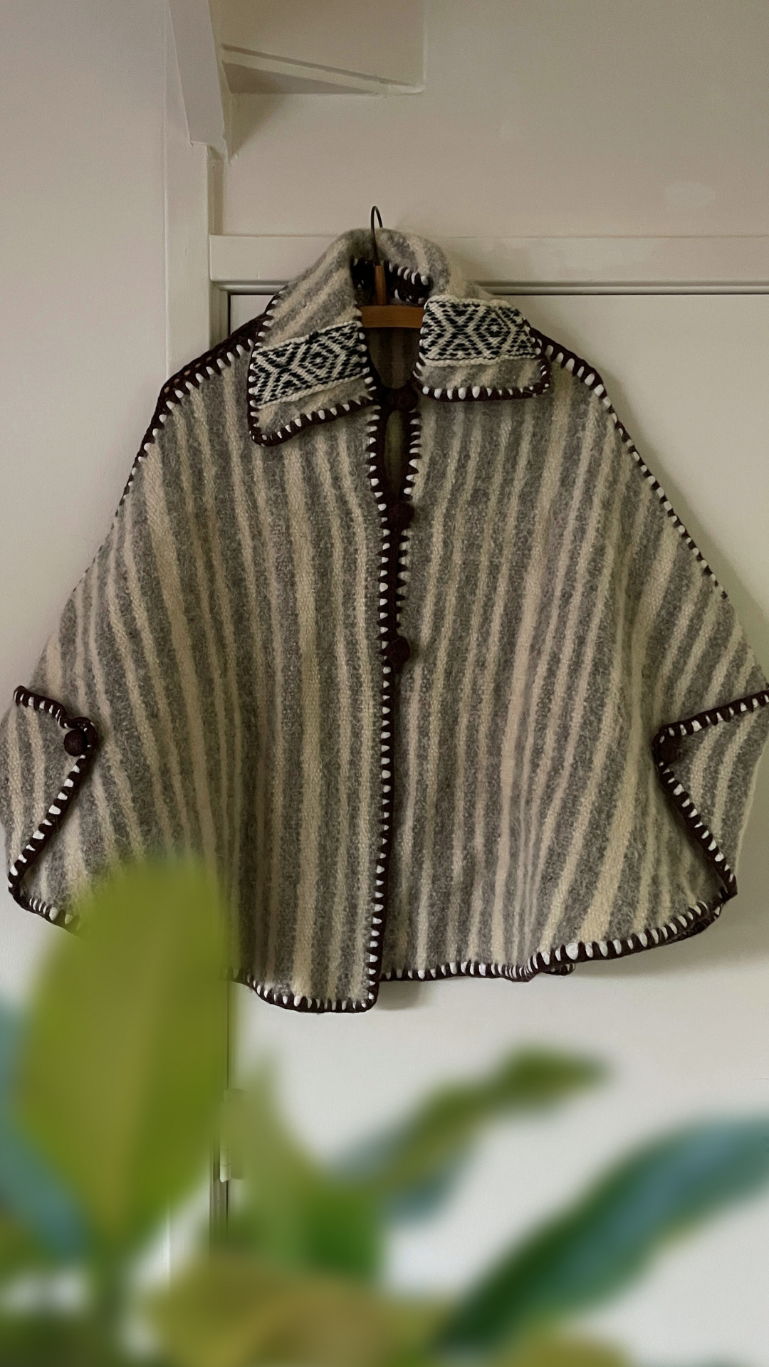 60s Wool Poncho