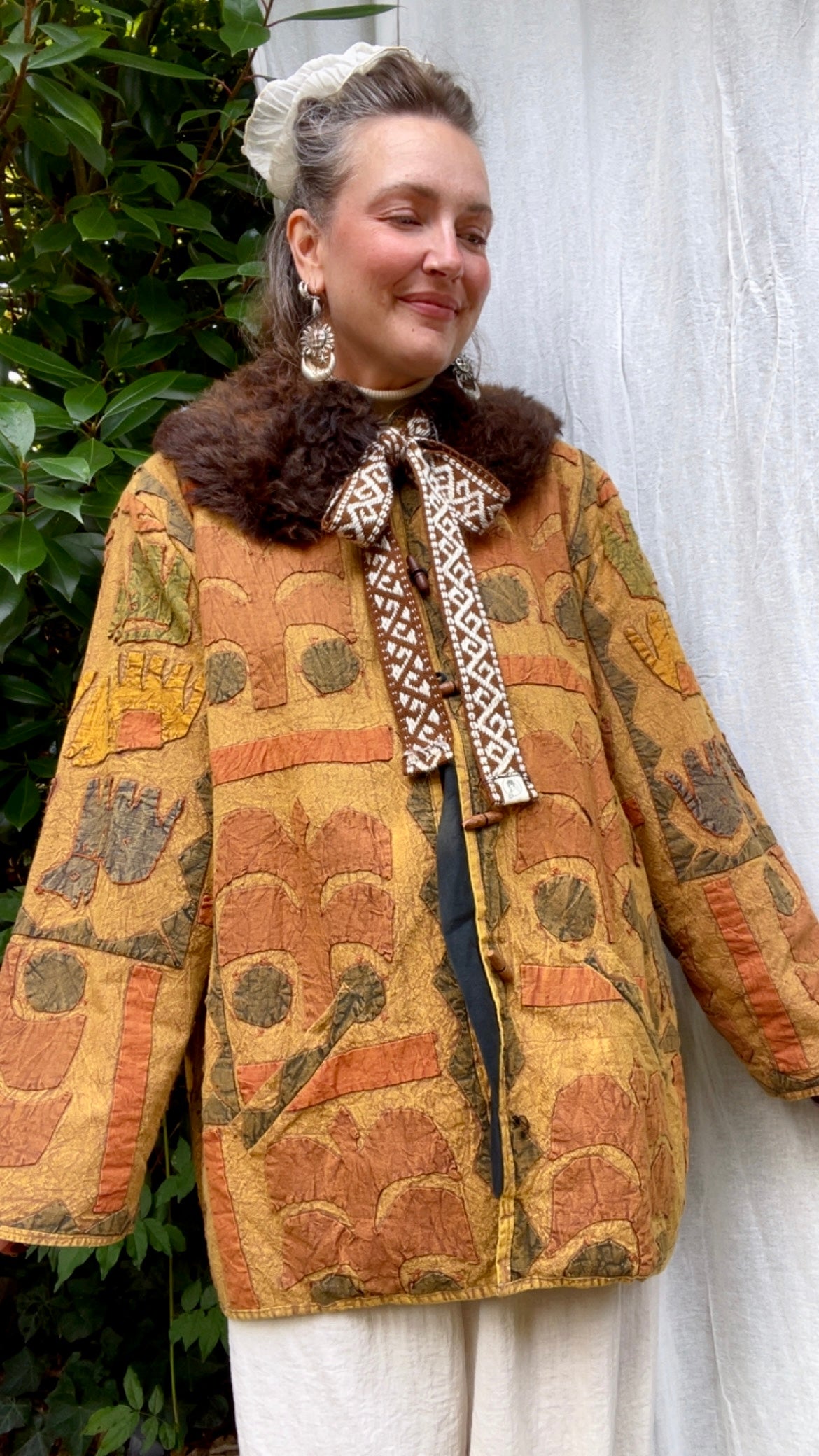 Chocolate Brown Shearling Collar