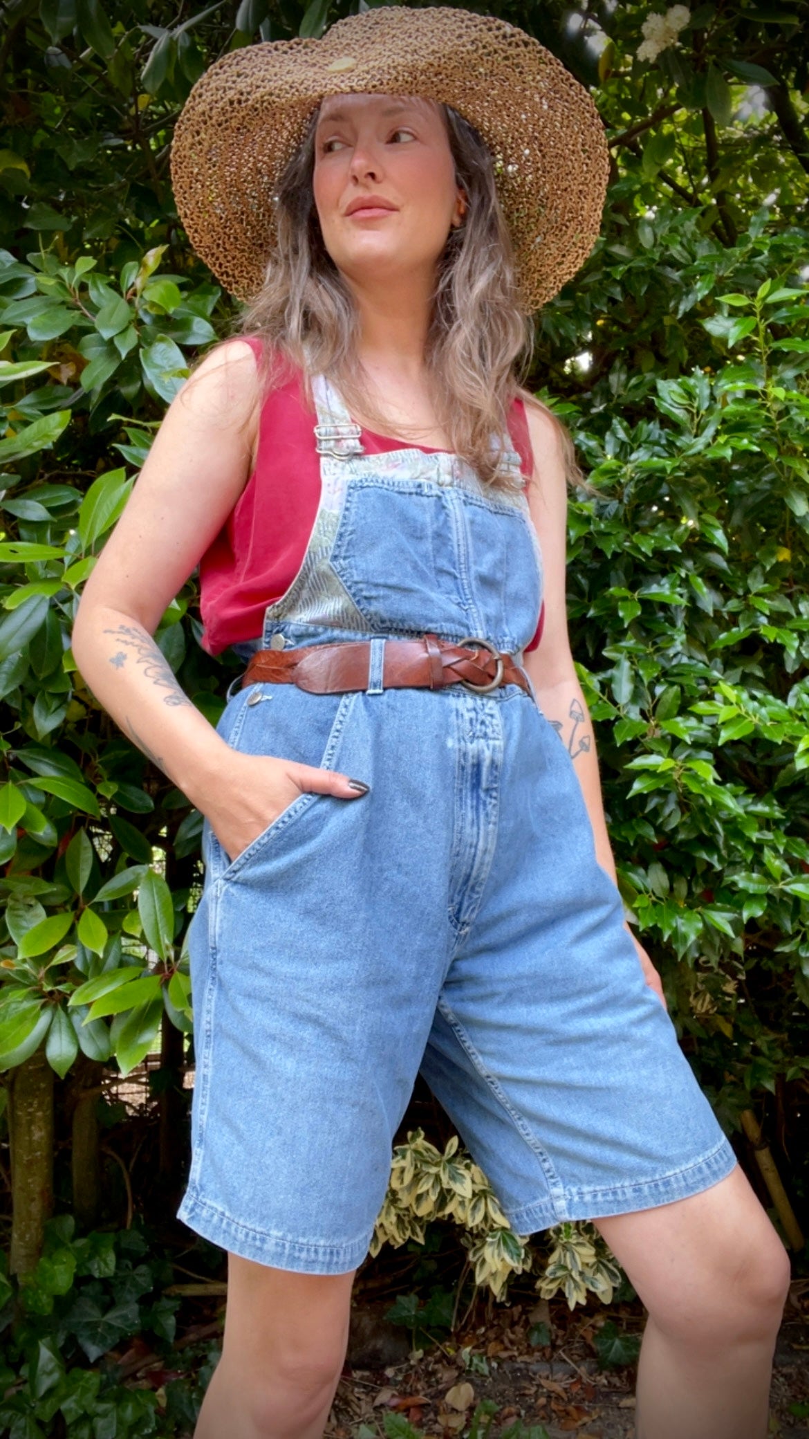 90s Denim Short Dungarees