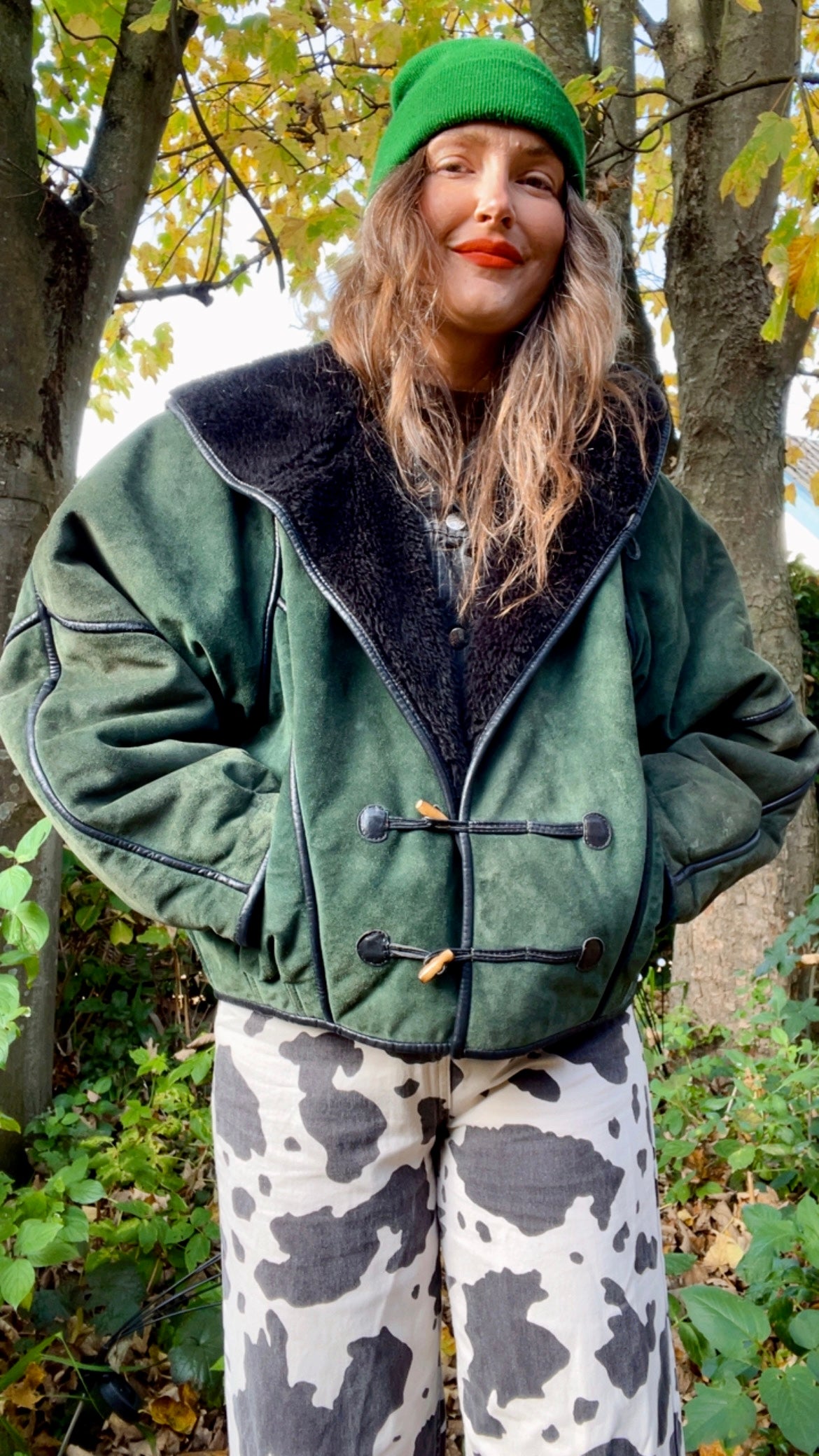 Hooded Shearling Coat