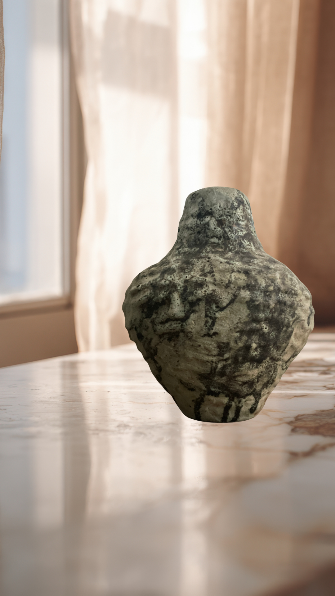 Studio Pottery Lava Vase