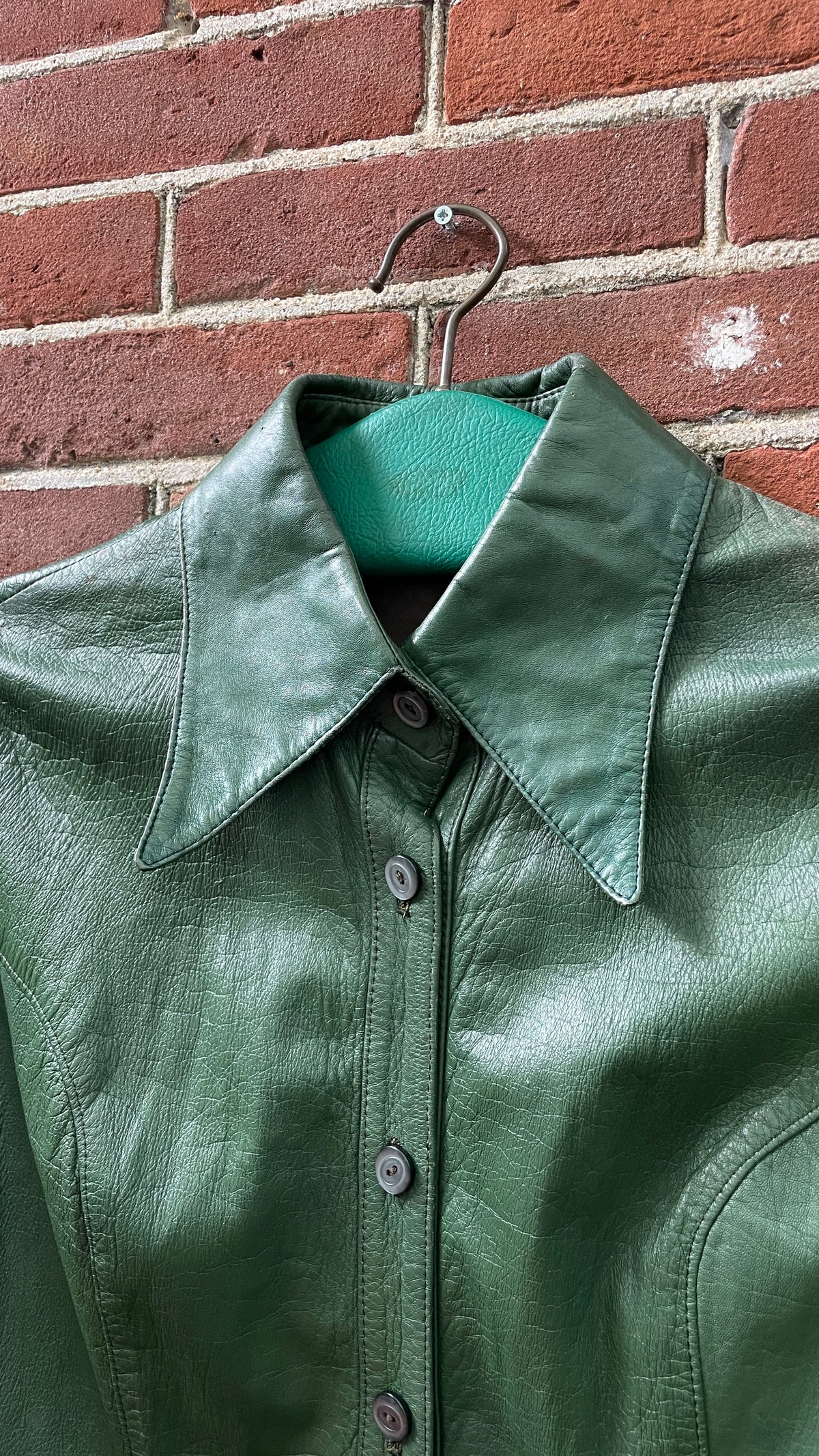 70s Leather Overshirt