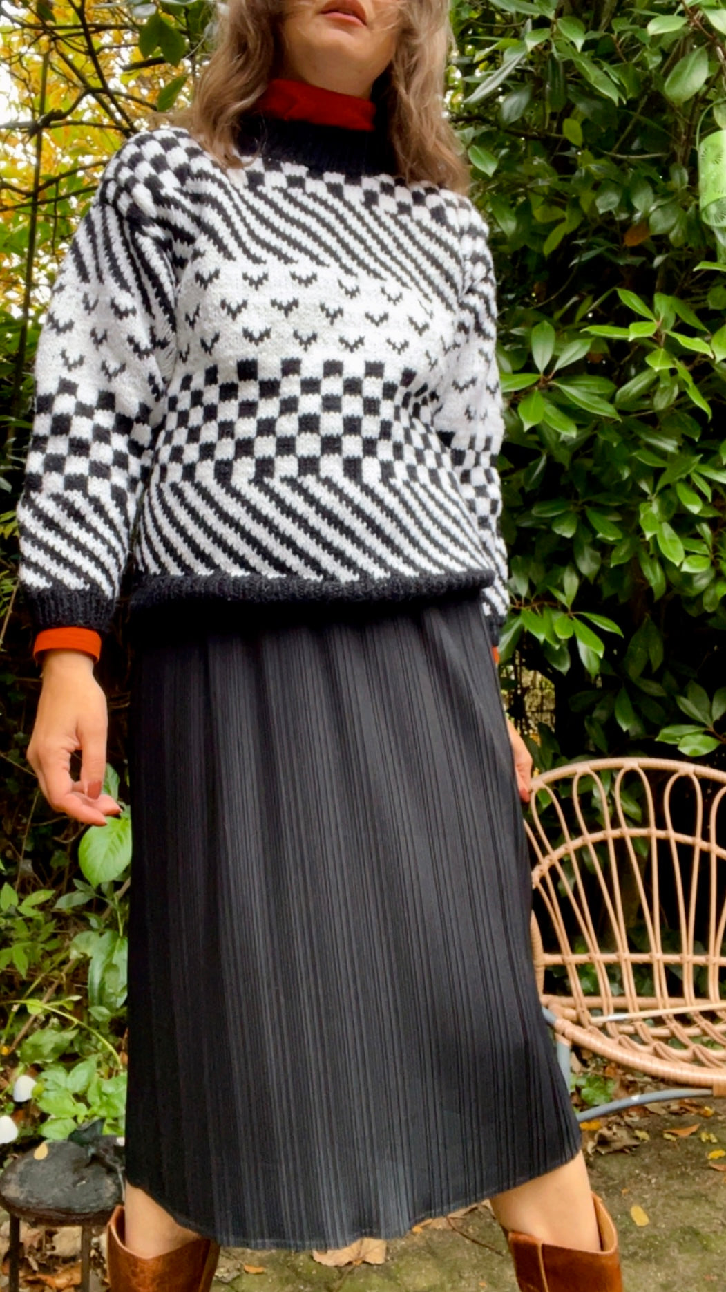 Pleated Midi Skirt