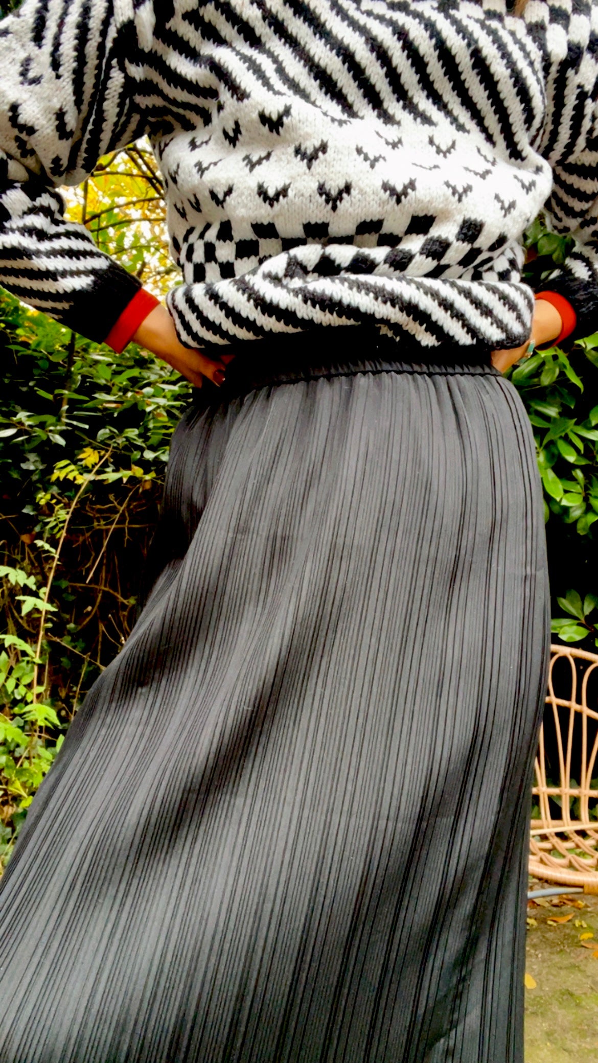Pleated Midi Skirt
