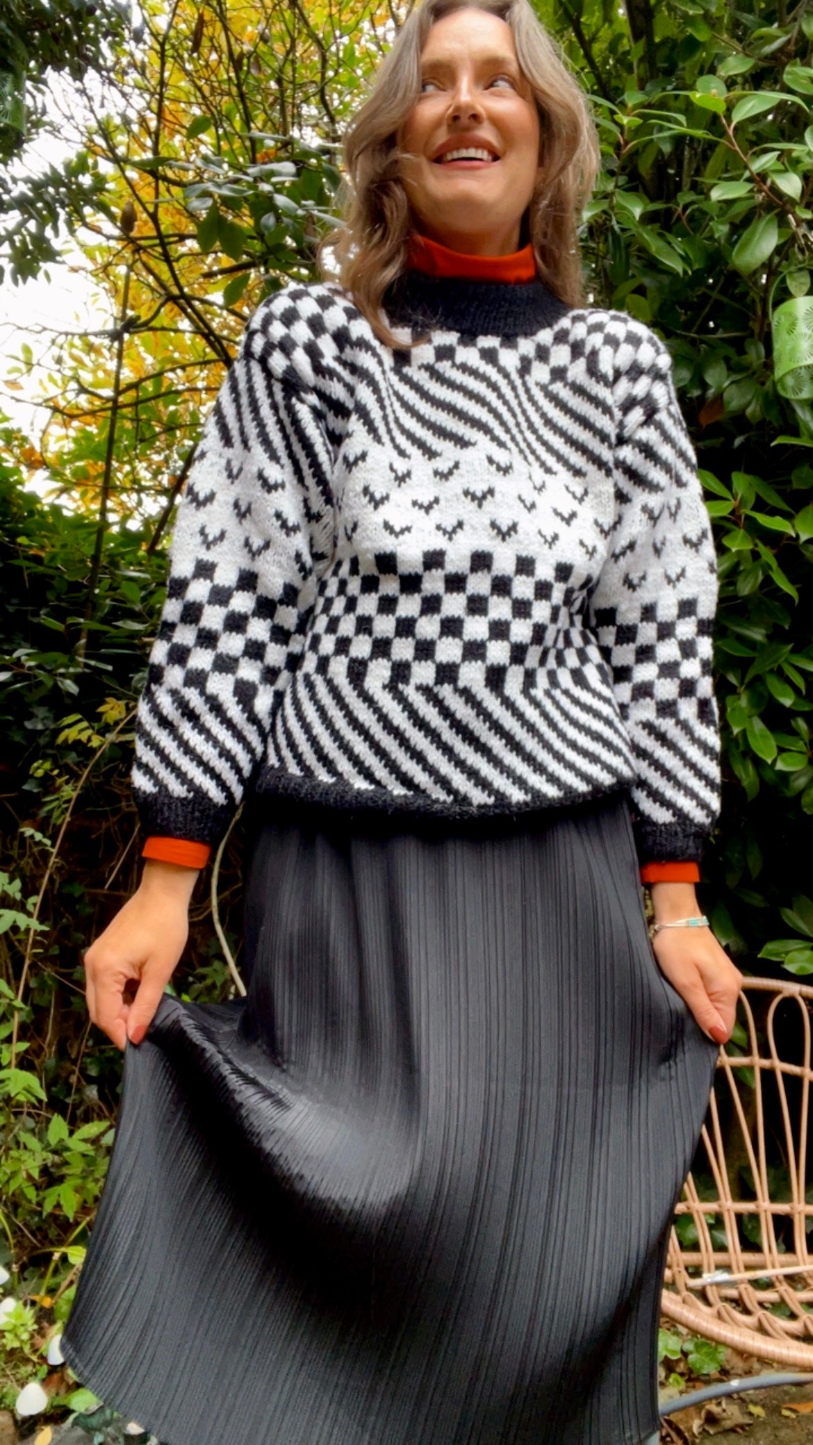 Pleated Midi Skirt