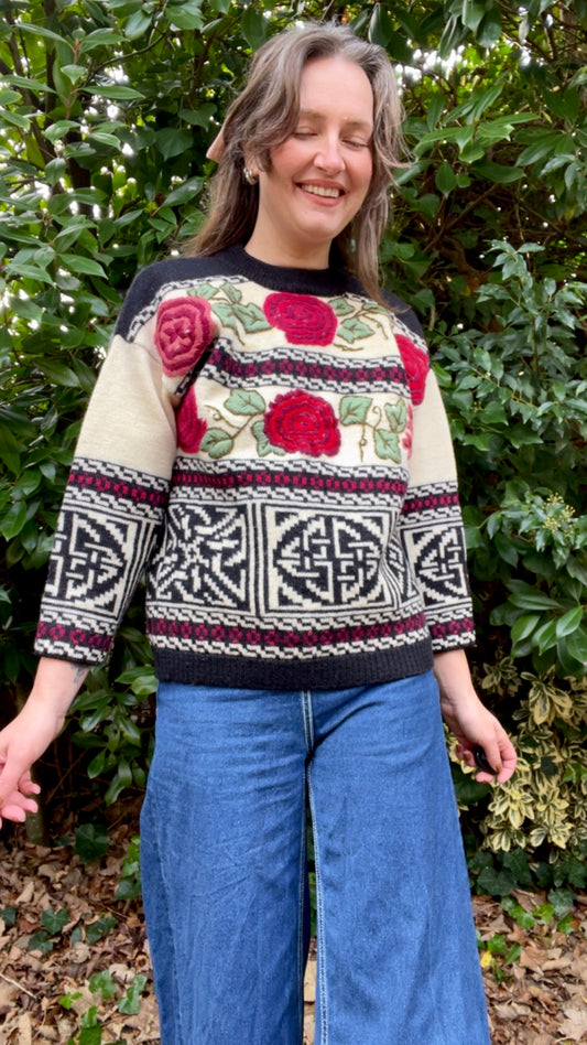 90s Roses Jumper