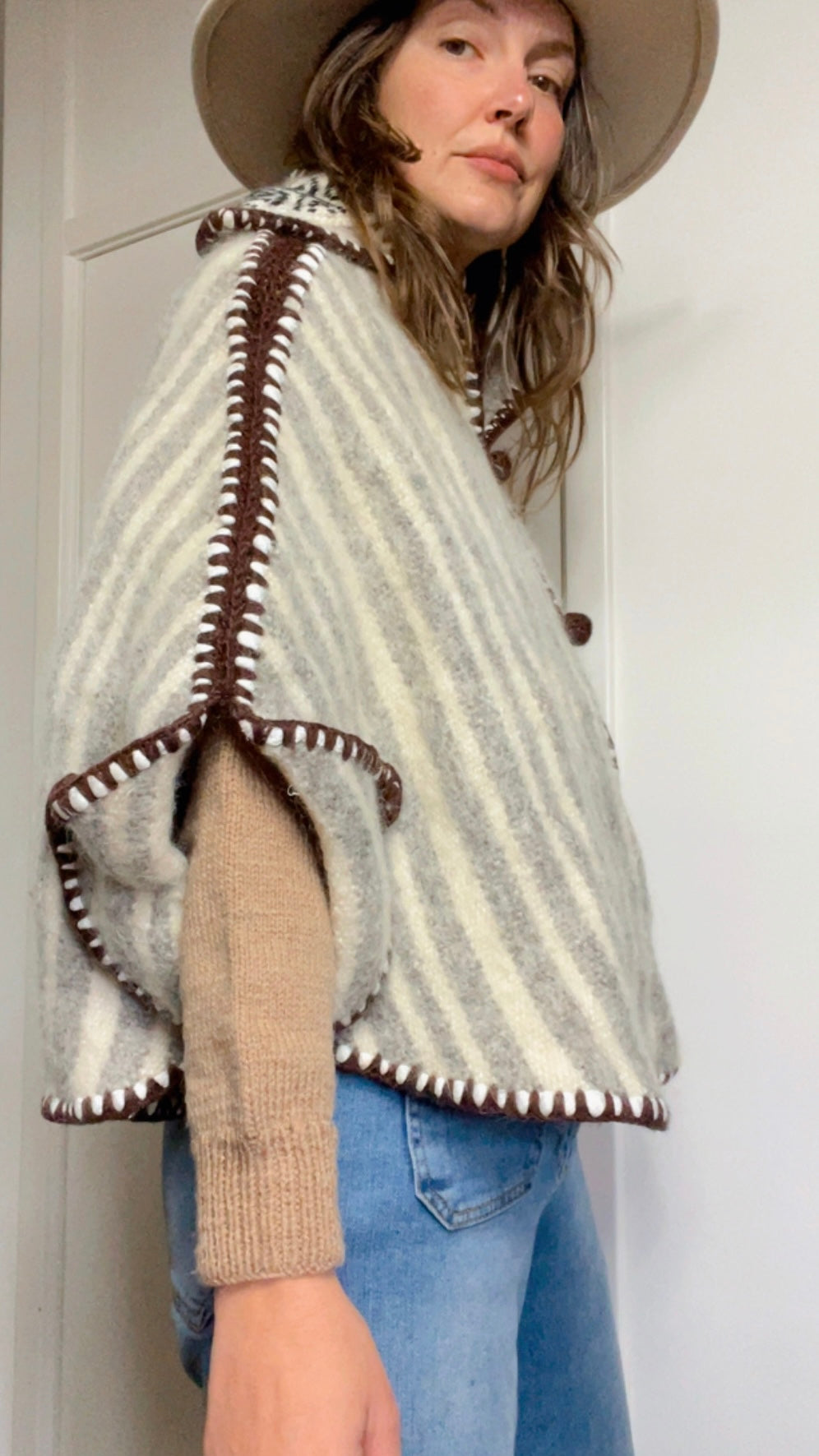 60s Wool Poncho