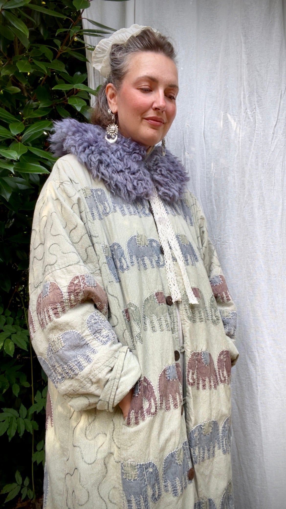 Medium Lilac Shearling Collar