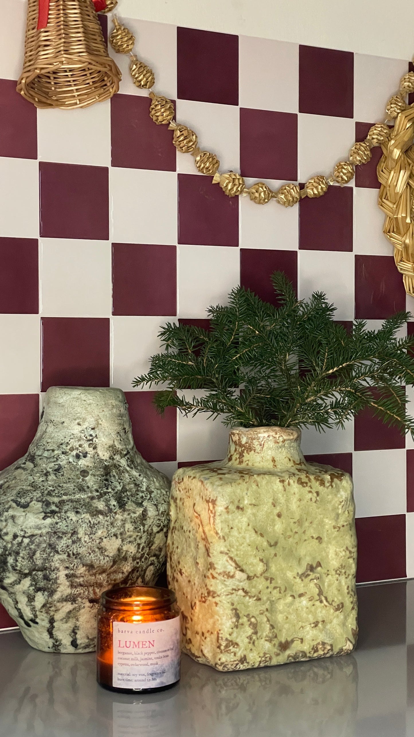 Studio Pottery Lava Vase