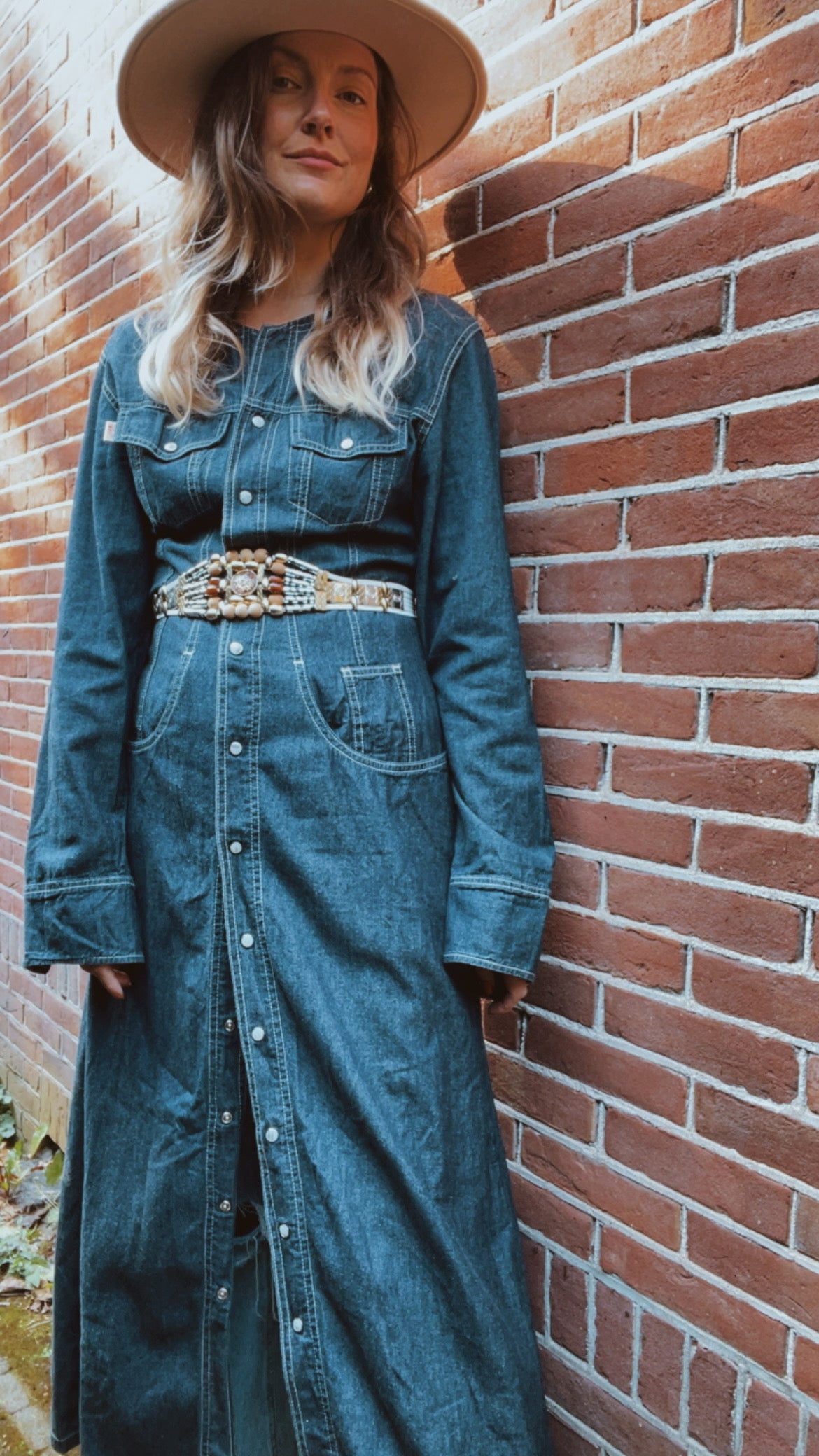 Reworked • Denim Maxi Dress