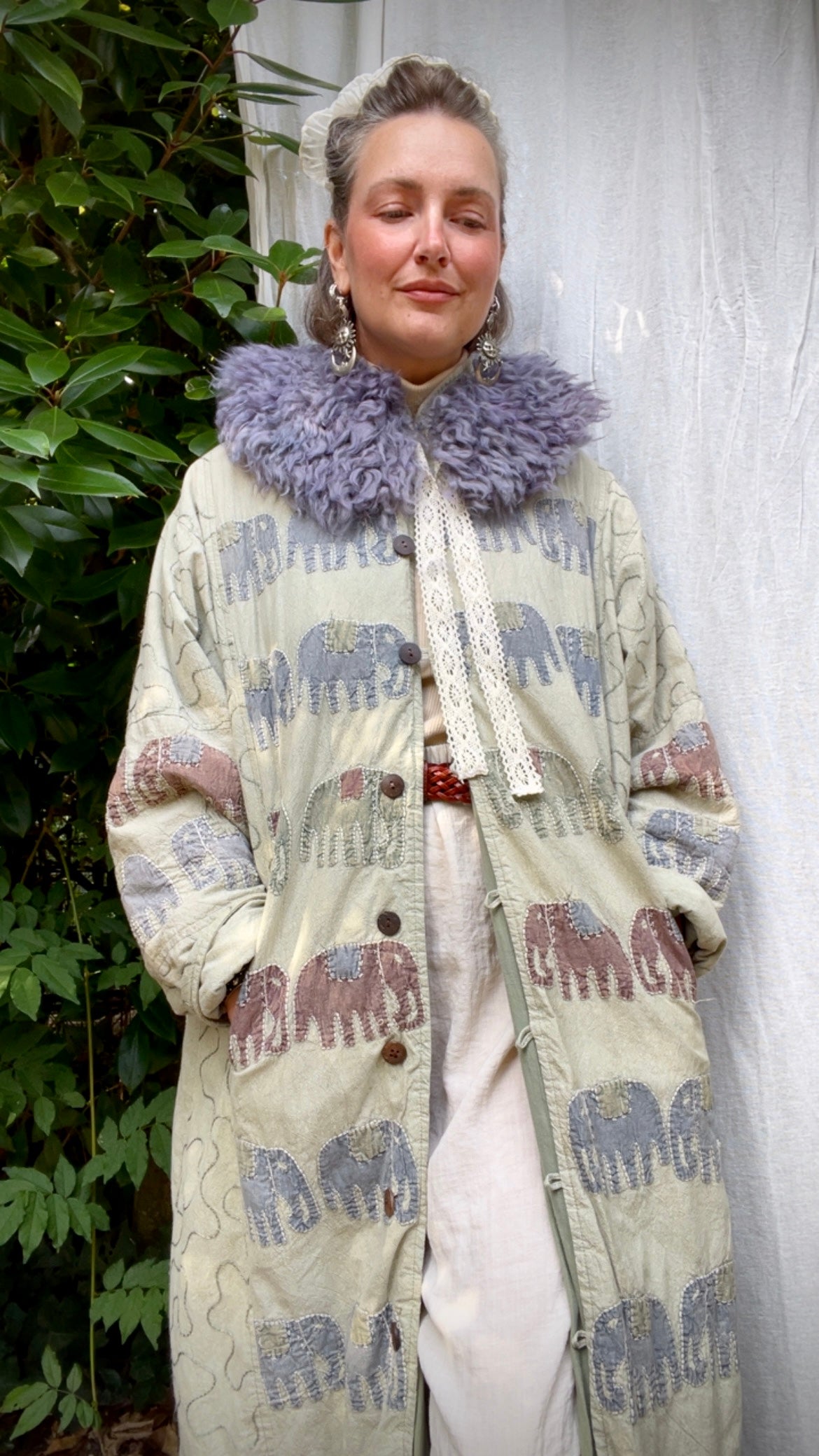 Medium Lilac Shearling Collar