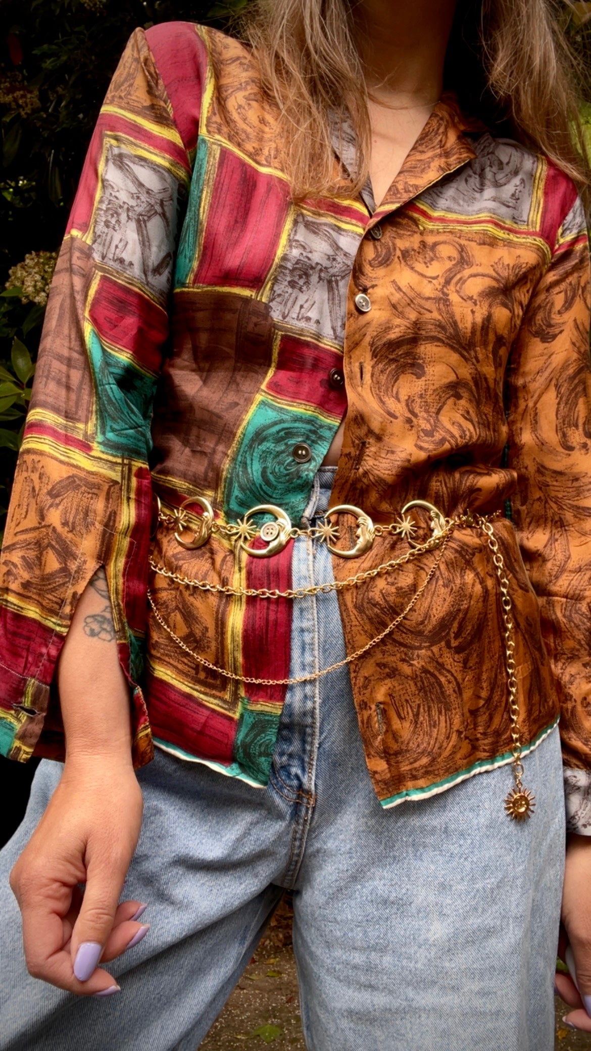 Silk Scarfprint Shirt