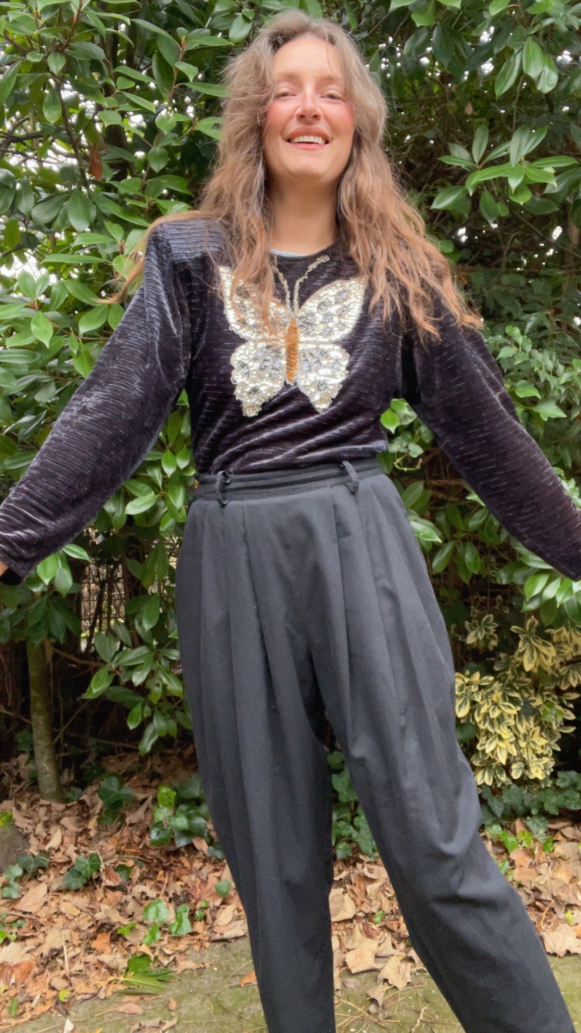 Beaded Butterfly Top