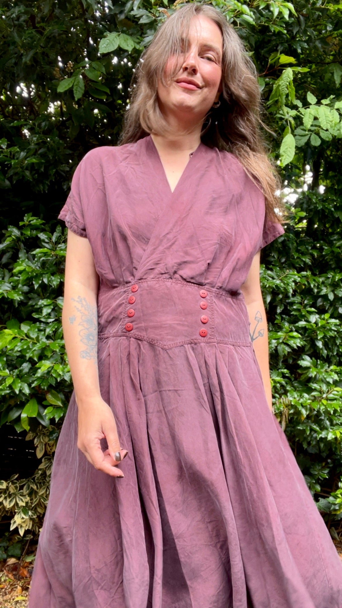 Silk A-Line Dress