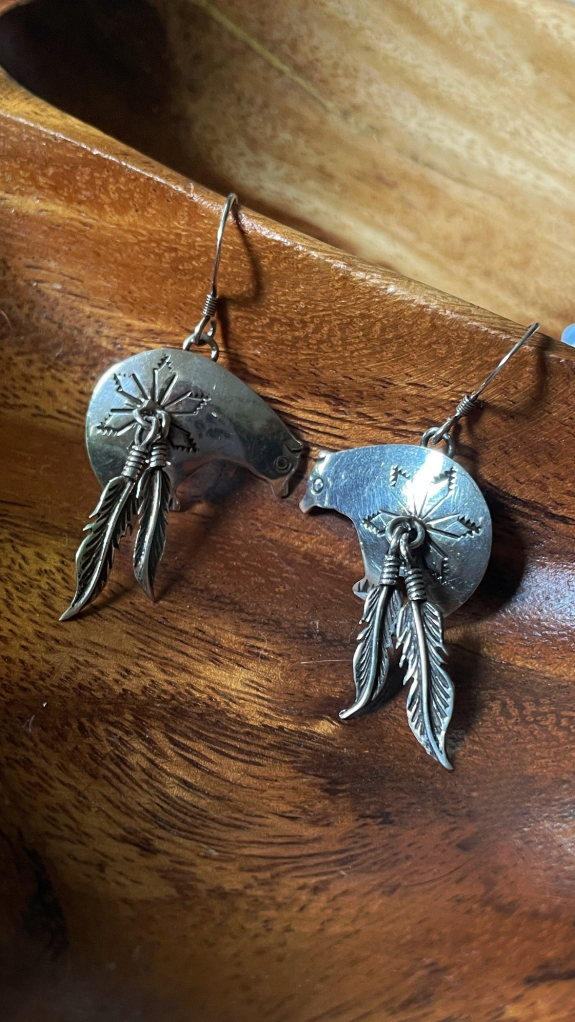 Spirit Bear Sterling Earrings