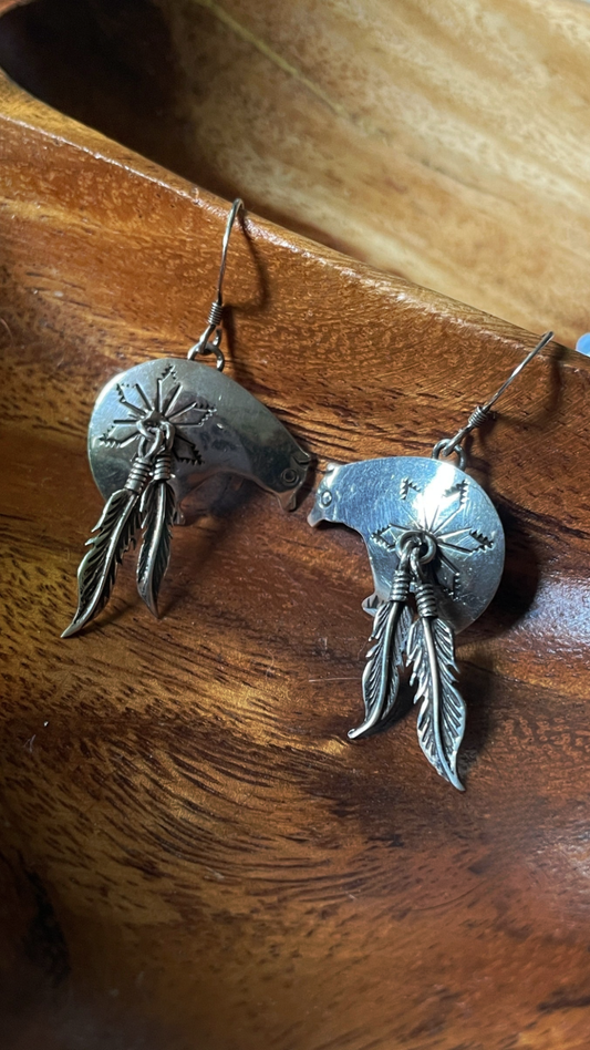 Spirit Bear Sterling Earrings