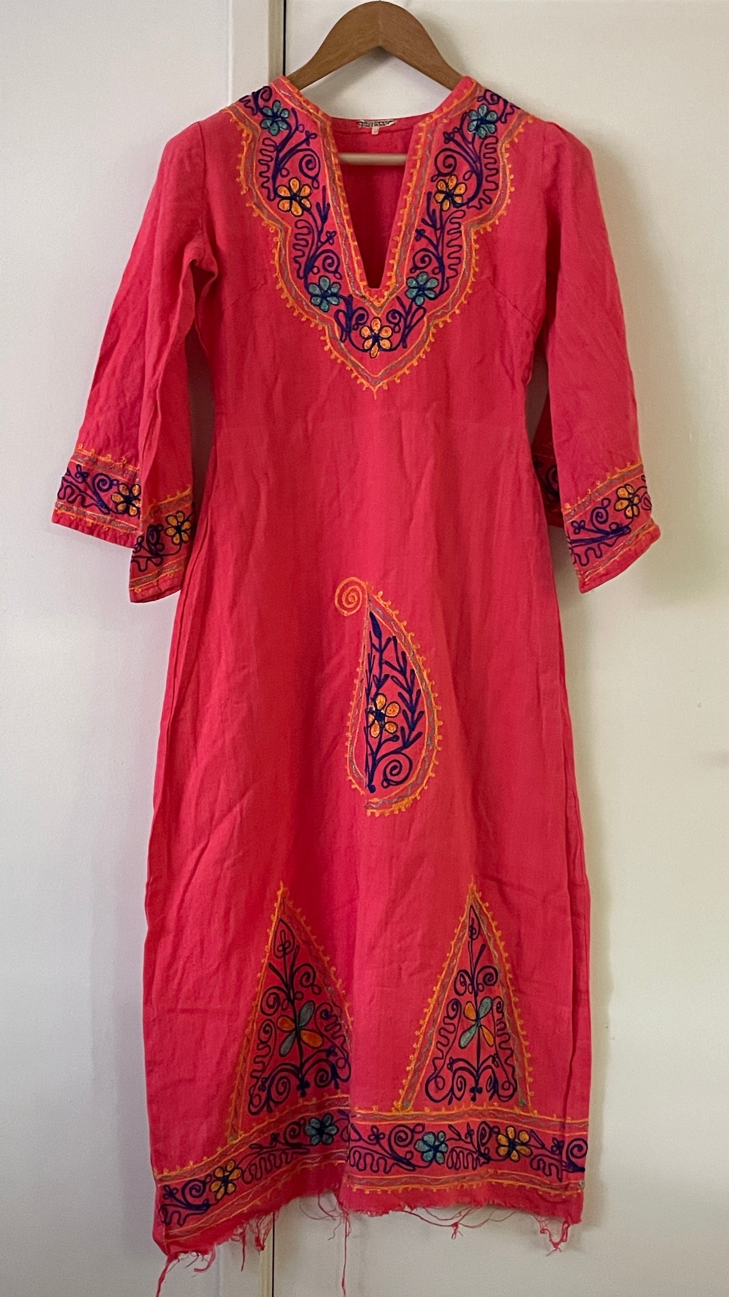 Petite 70s hippie dress