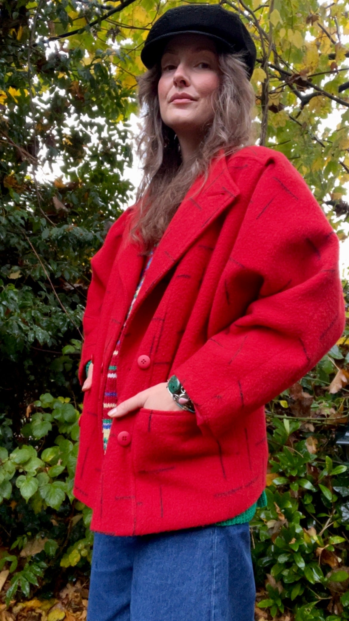 80s Red Coat
