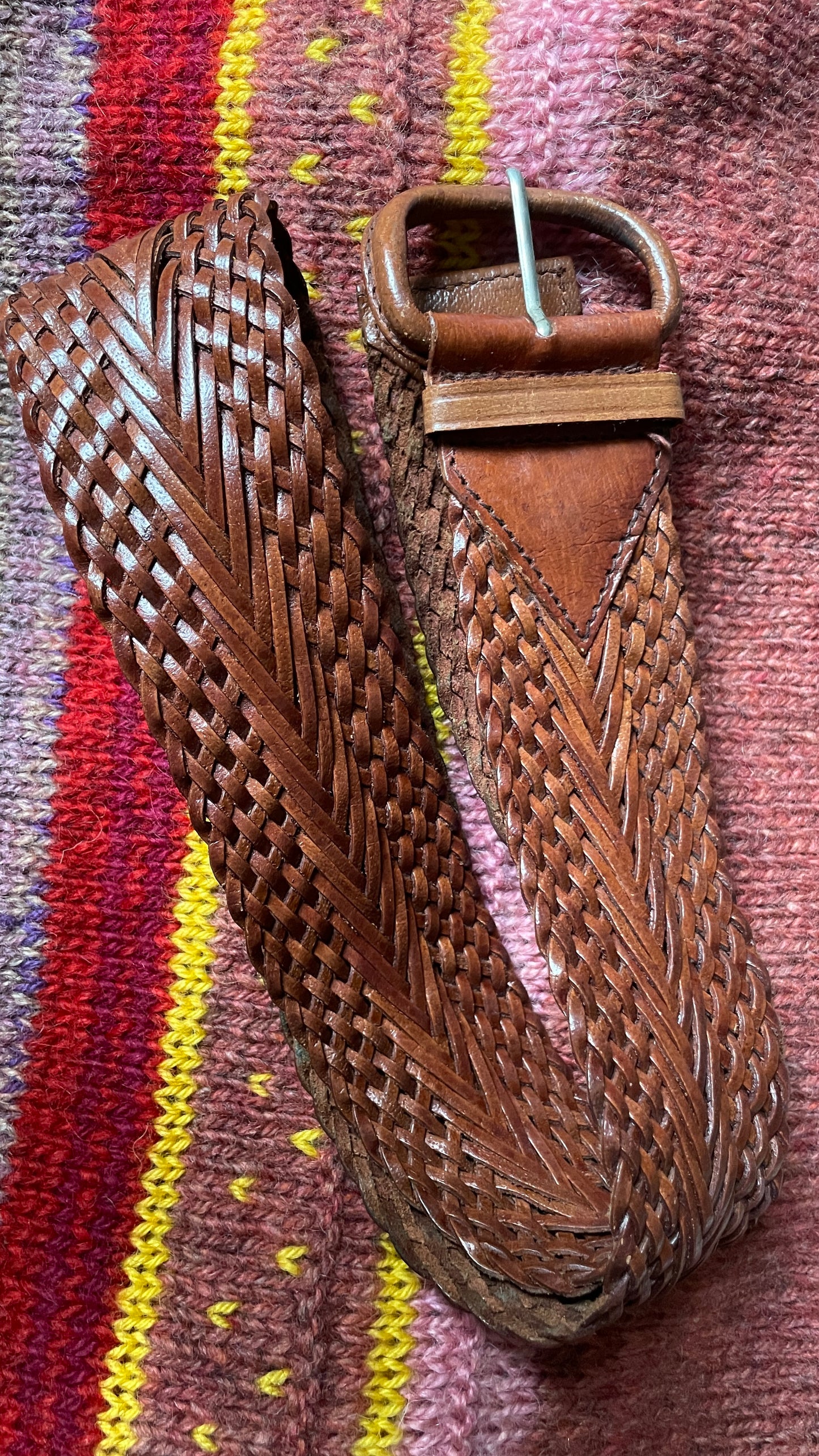 Breaded Leather Belt