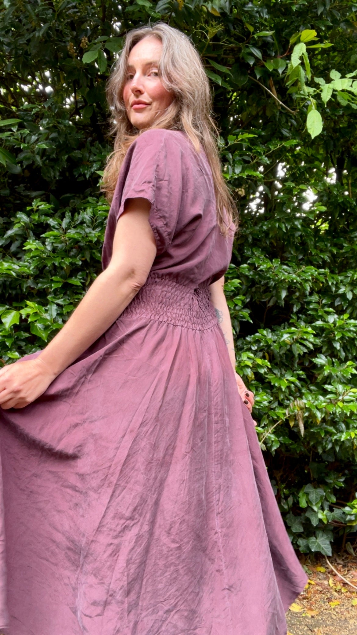 Silk A-Line Dress