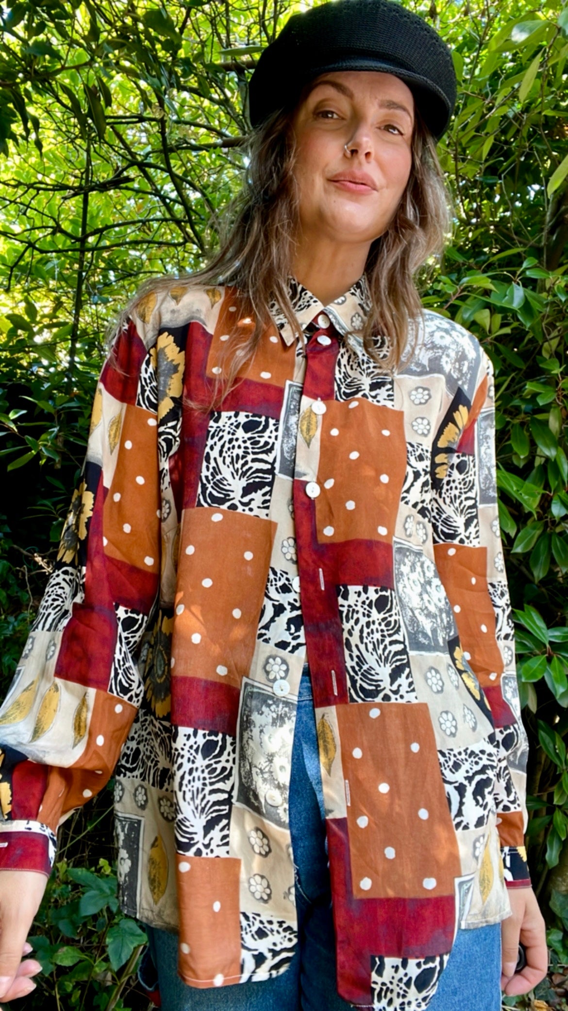 Patchwork Print Shirt