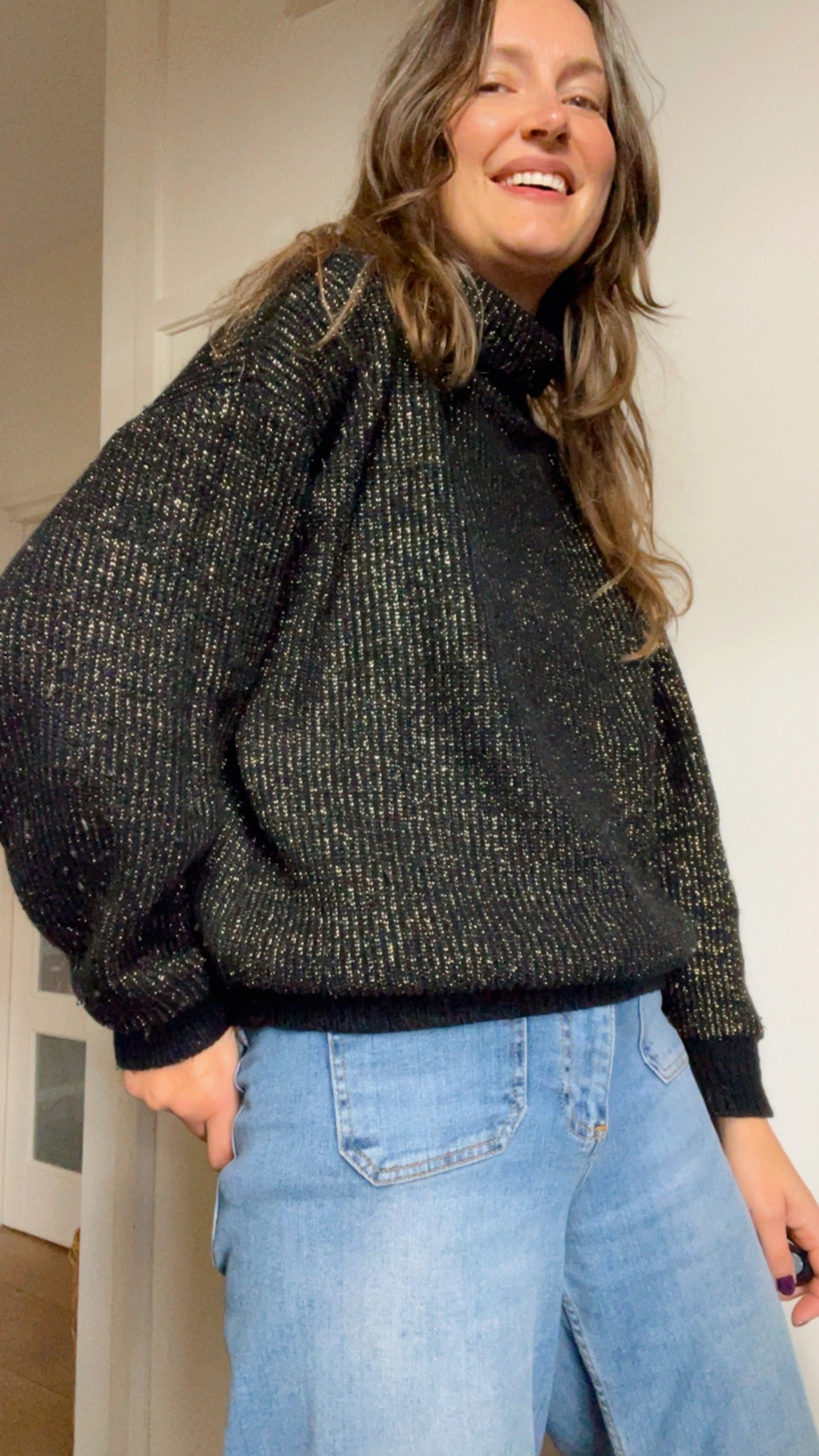 Lurex Turtleneck Jumper