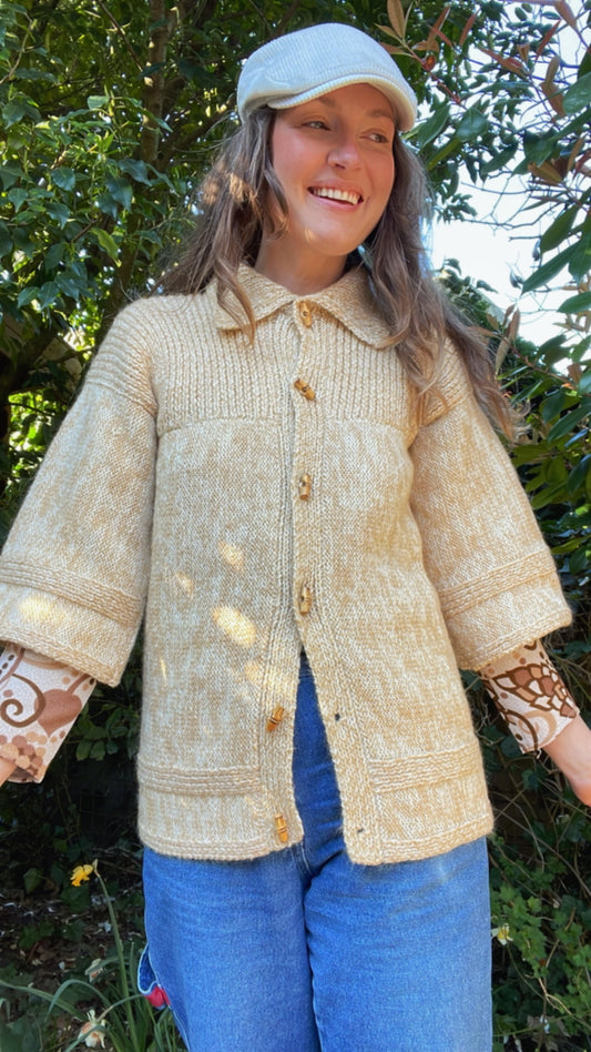 70s Neutral Cardigan