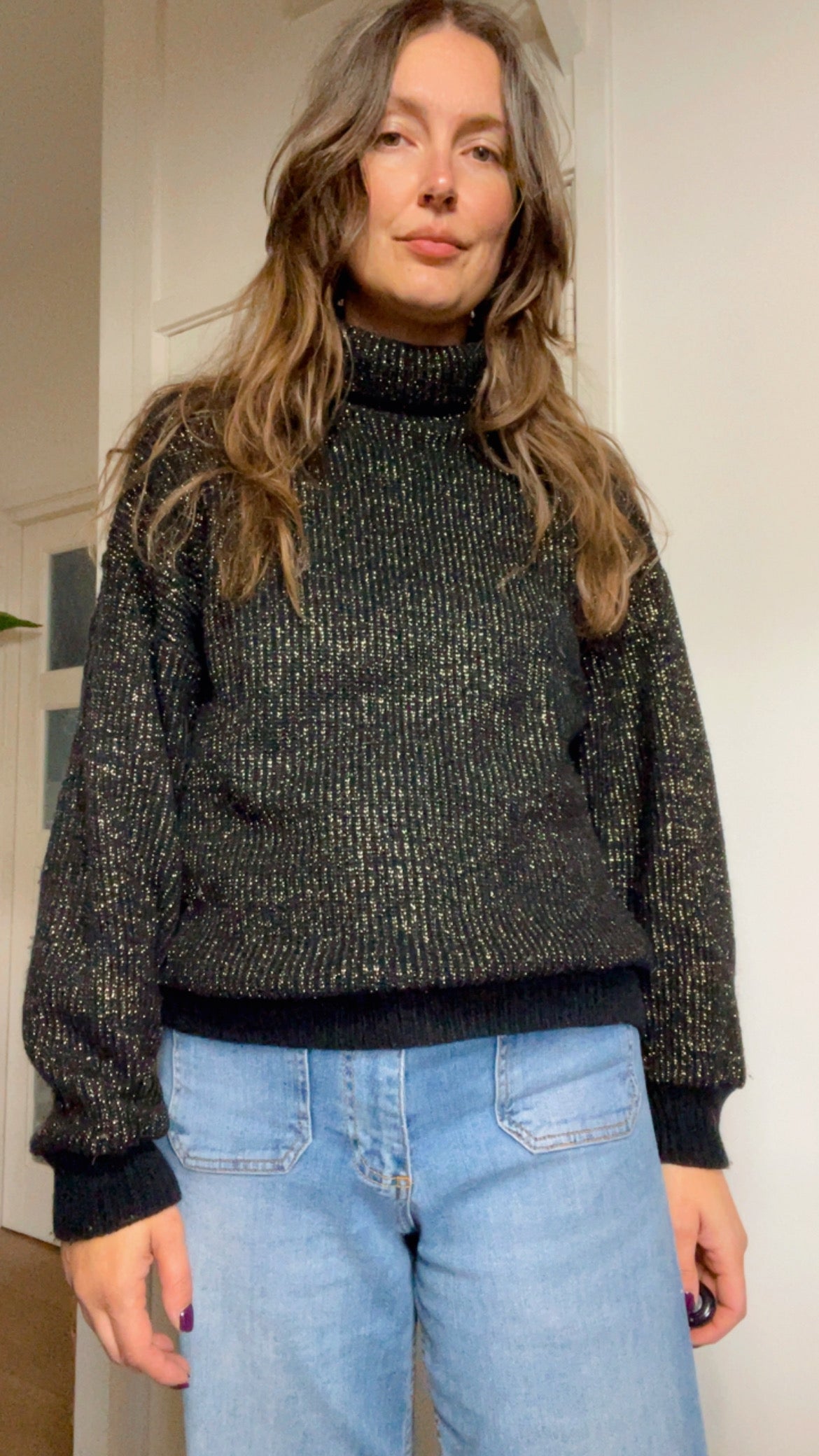 Lurex Turtleneck Jumper