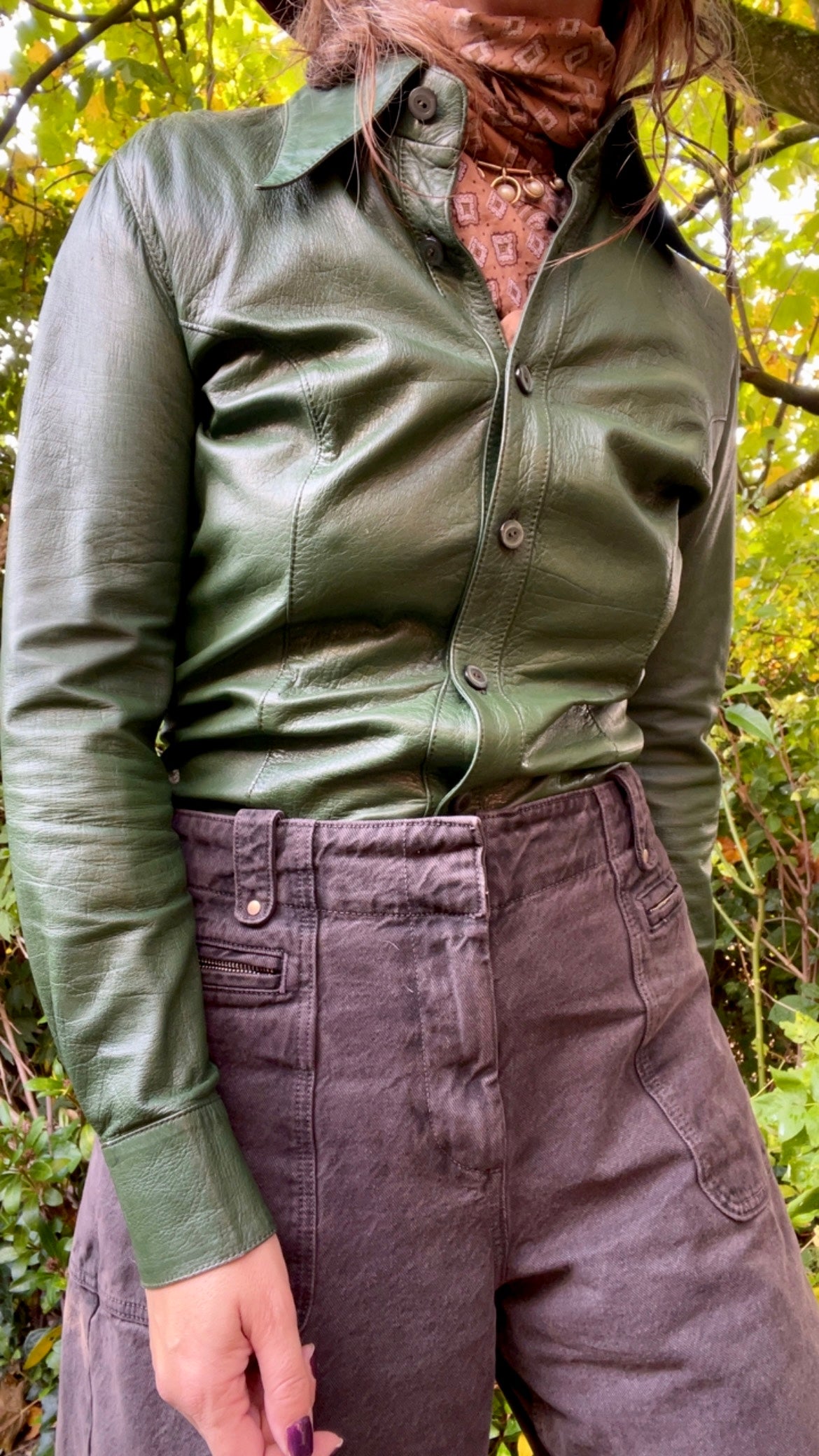 70s Leather Overshirt