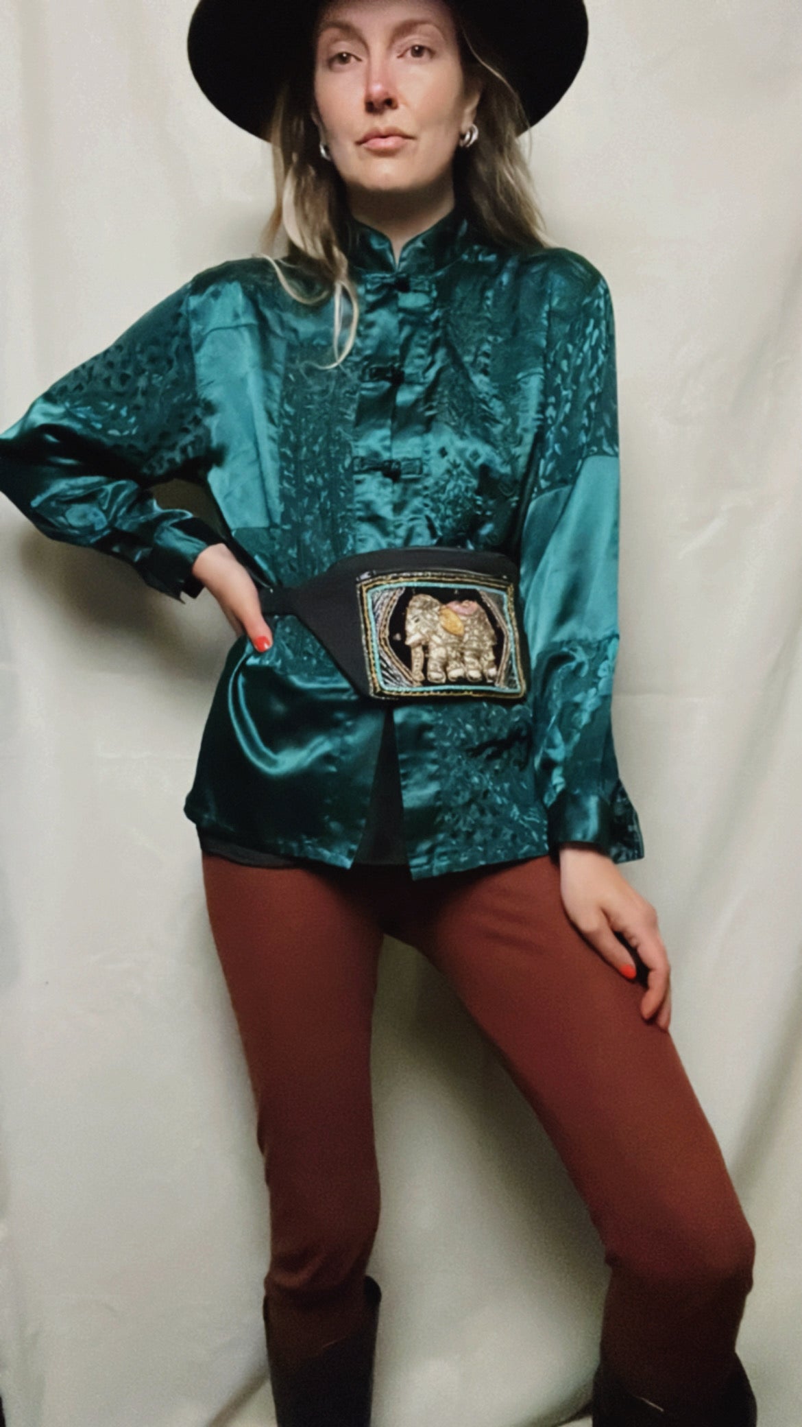 80s satin top