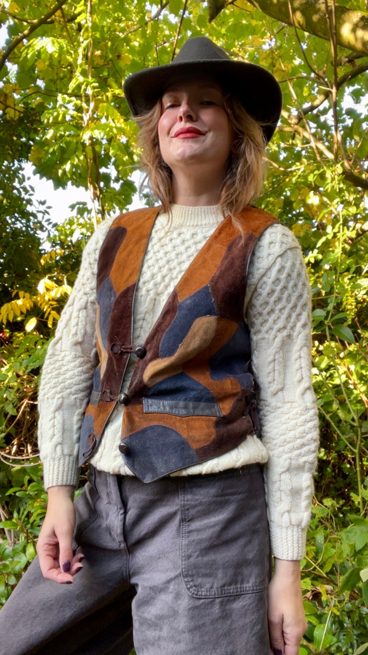 Patchwork Suede Waistcoat