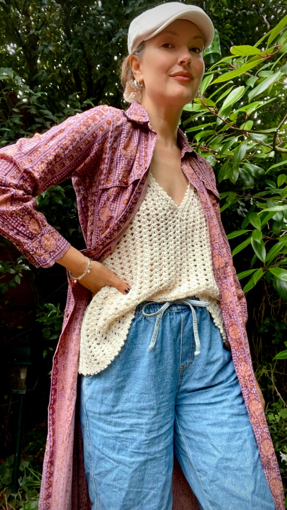 70s Block Print Dress