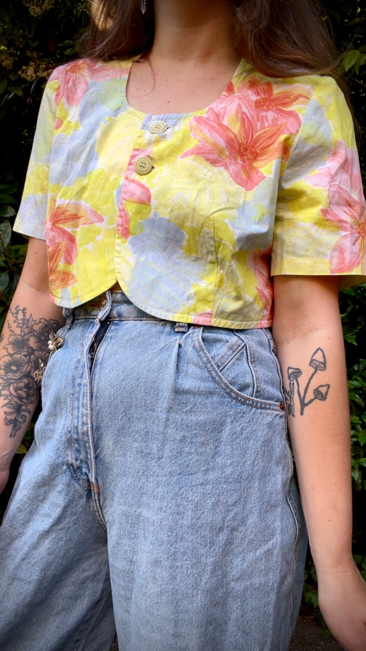 Cropped Floral Top