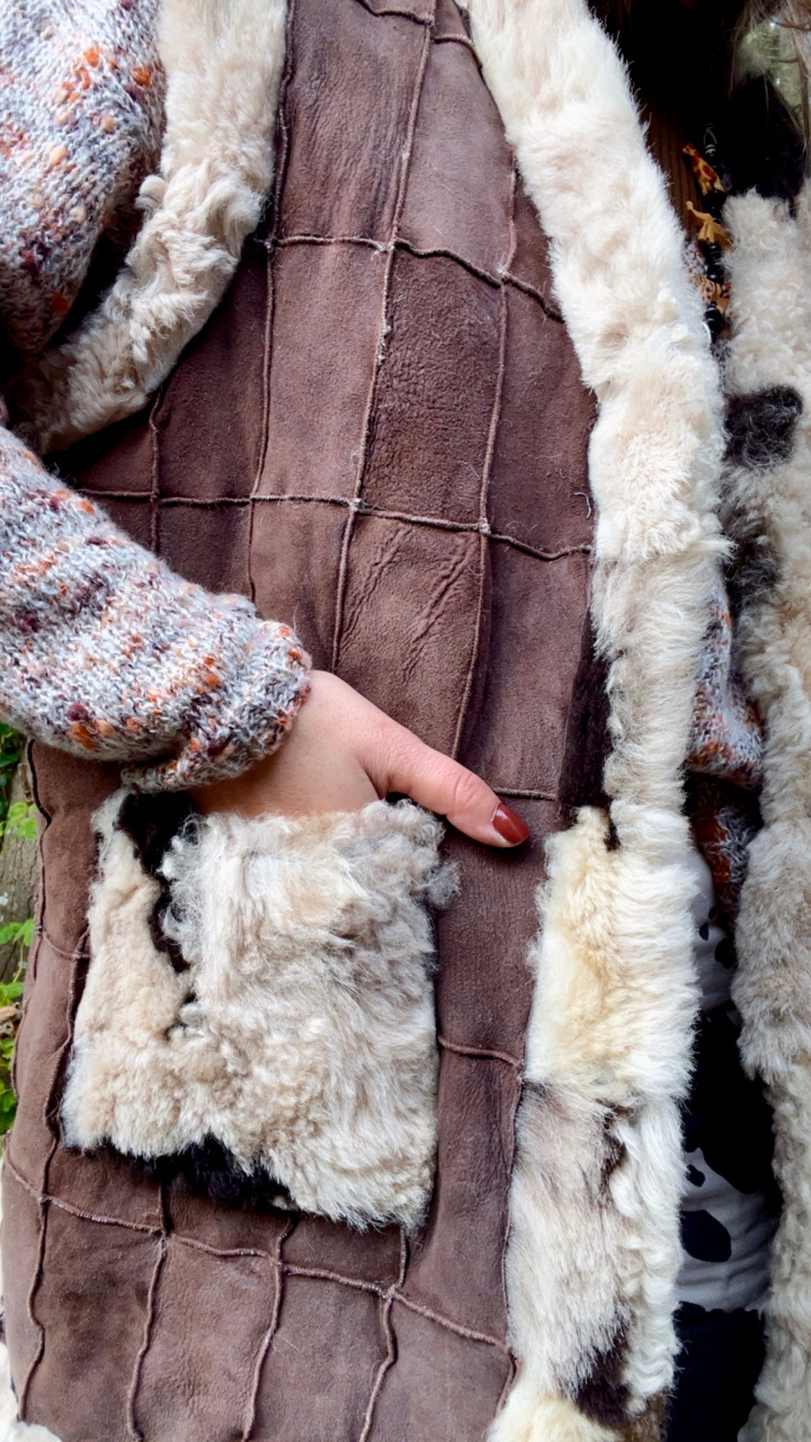 Shearling Patchwork Waistcoat