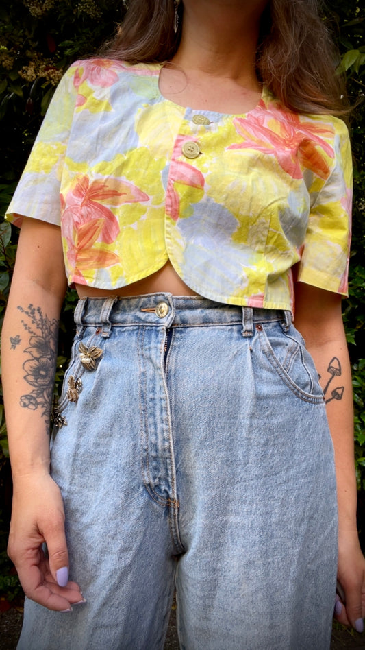 Cropped Floral Top