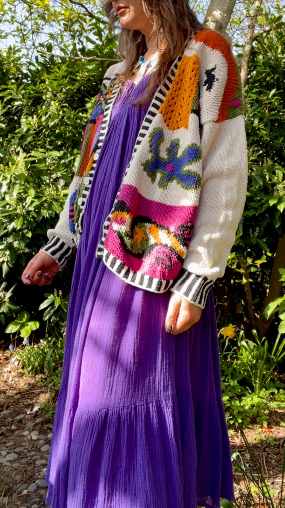 90s Colorful Cardigan