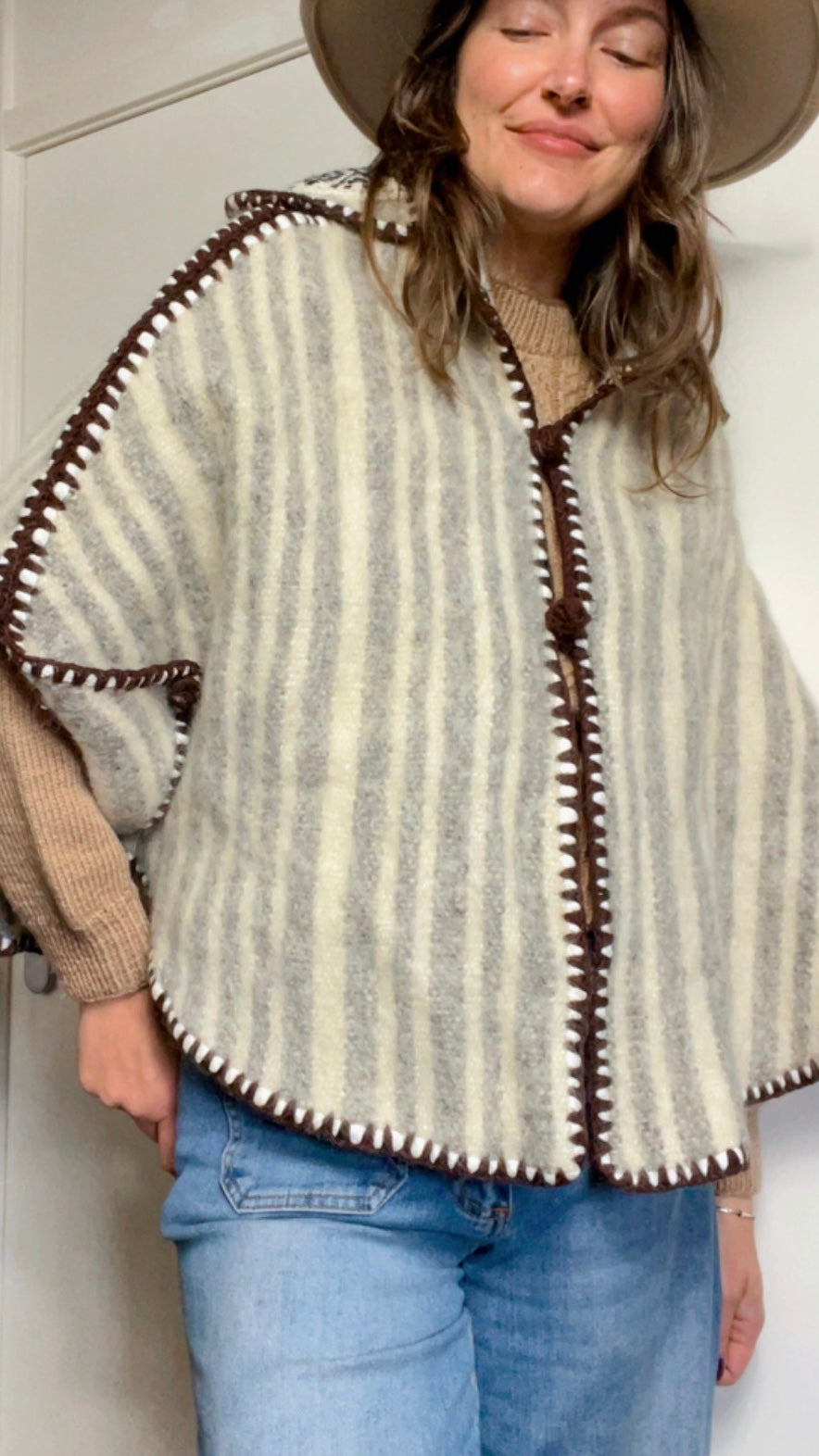 60s Wool Poncho