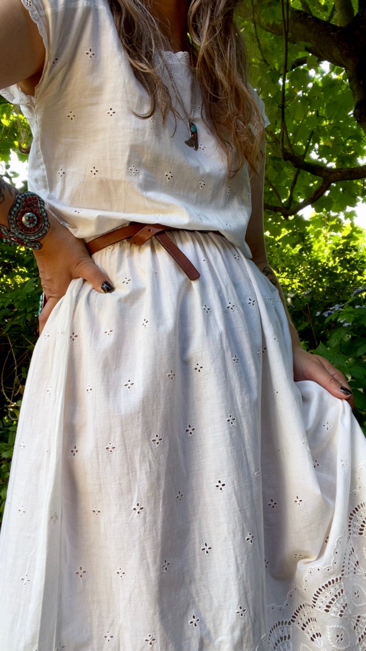 70s Broderie Anglaise Dress
