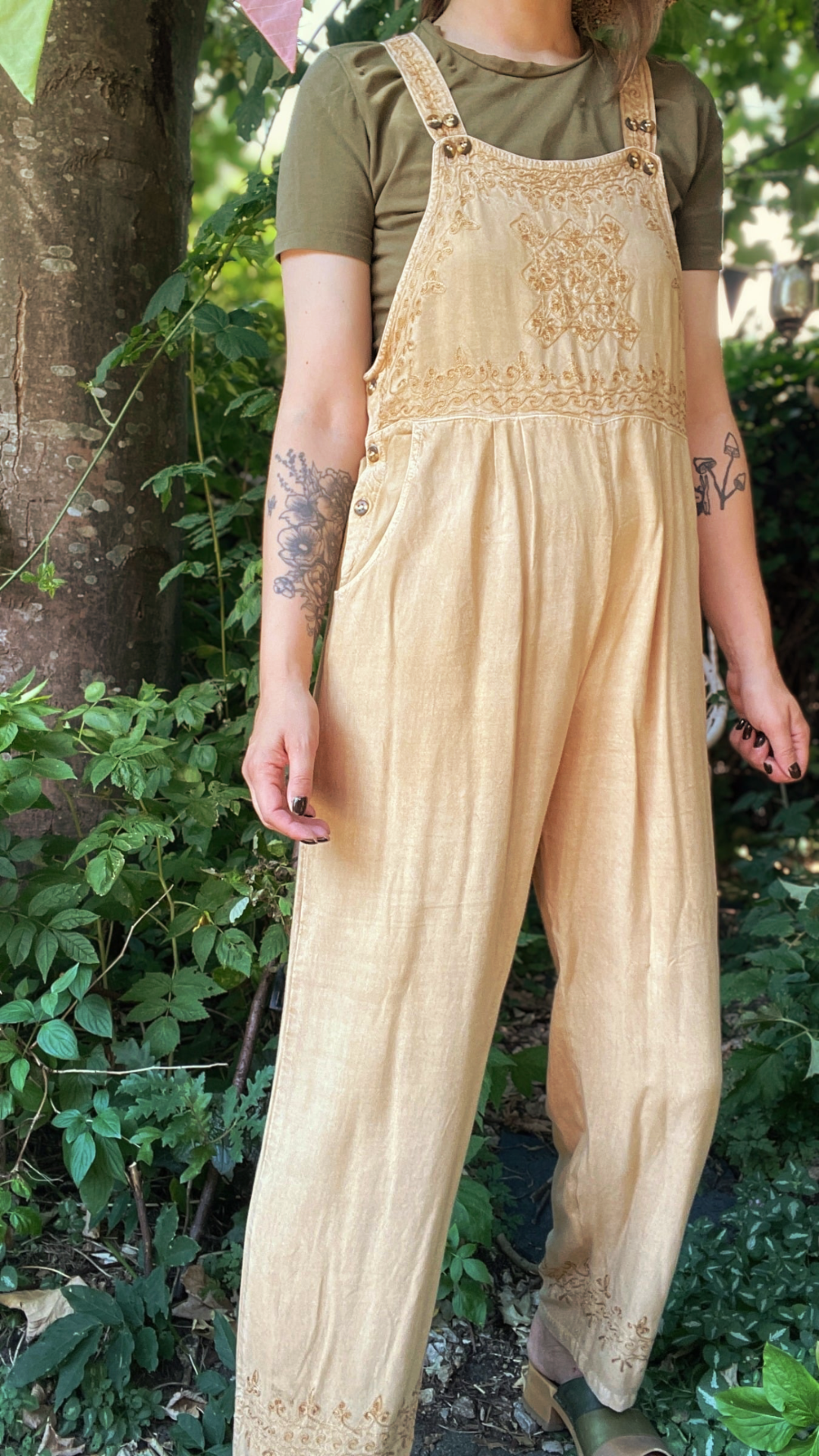 Embroidery Dungaree
