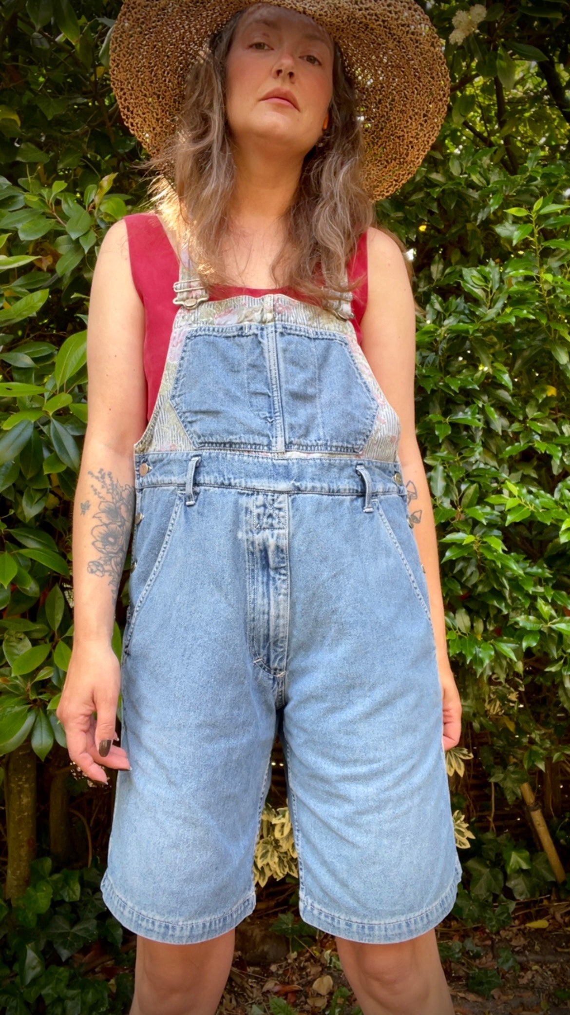 90s Denim Short Dungarees
