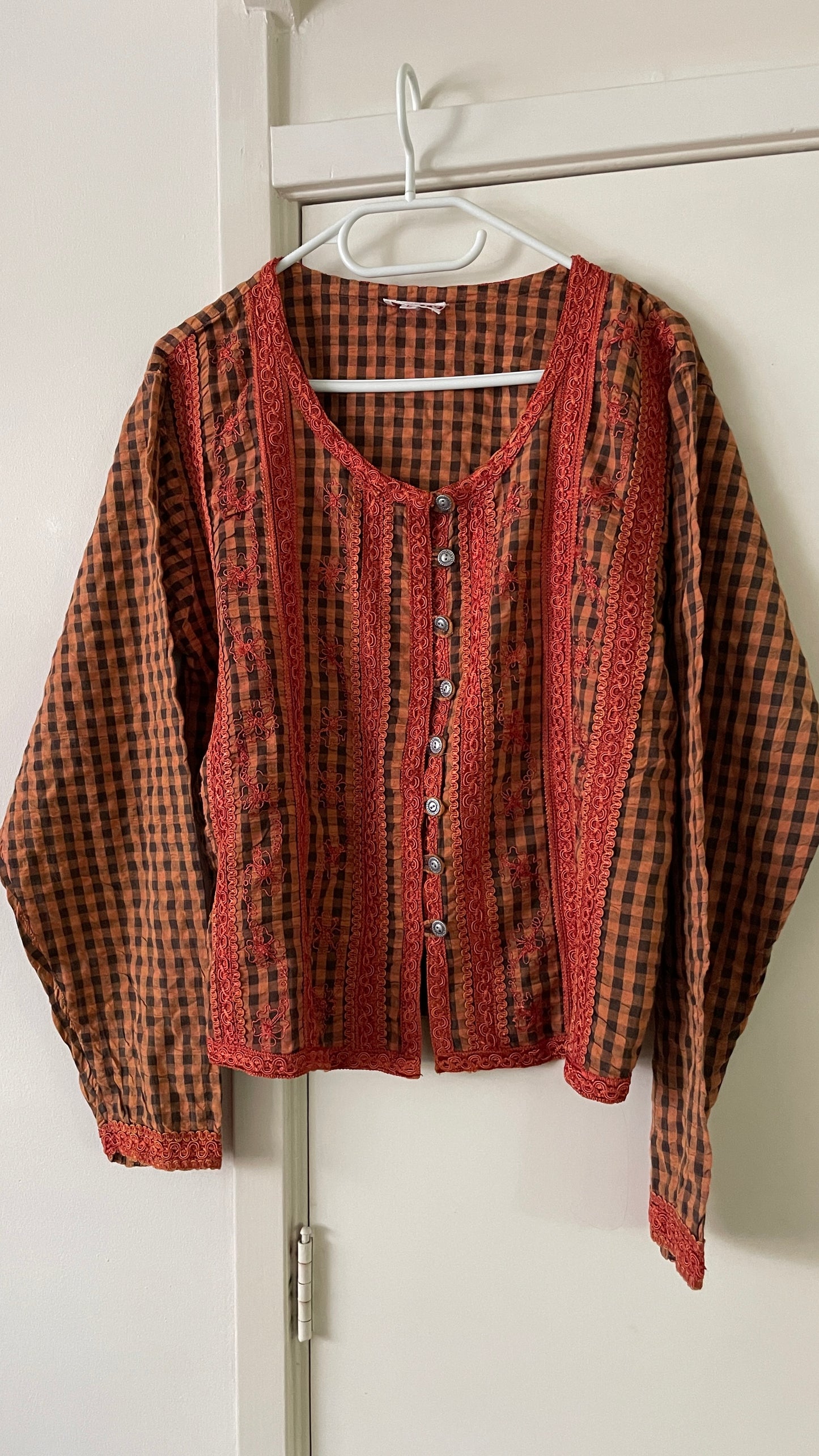Gingham Boxy Top
