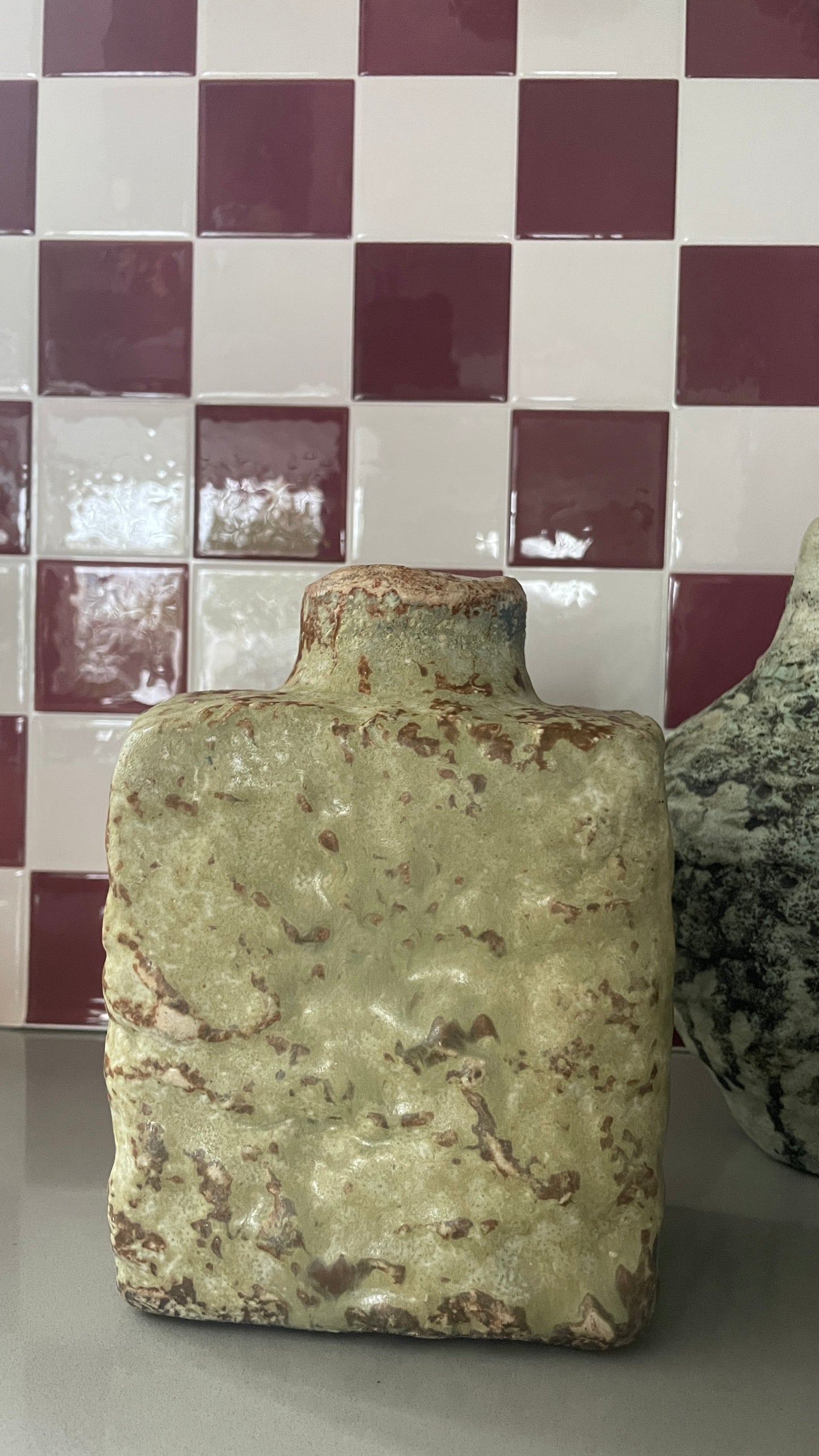 Studio Pottery Lava Vase