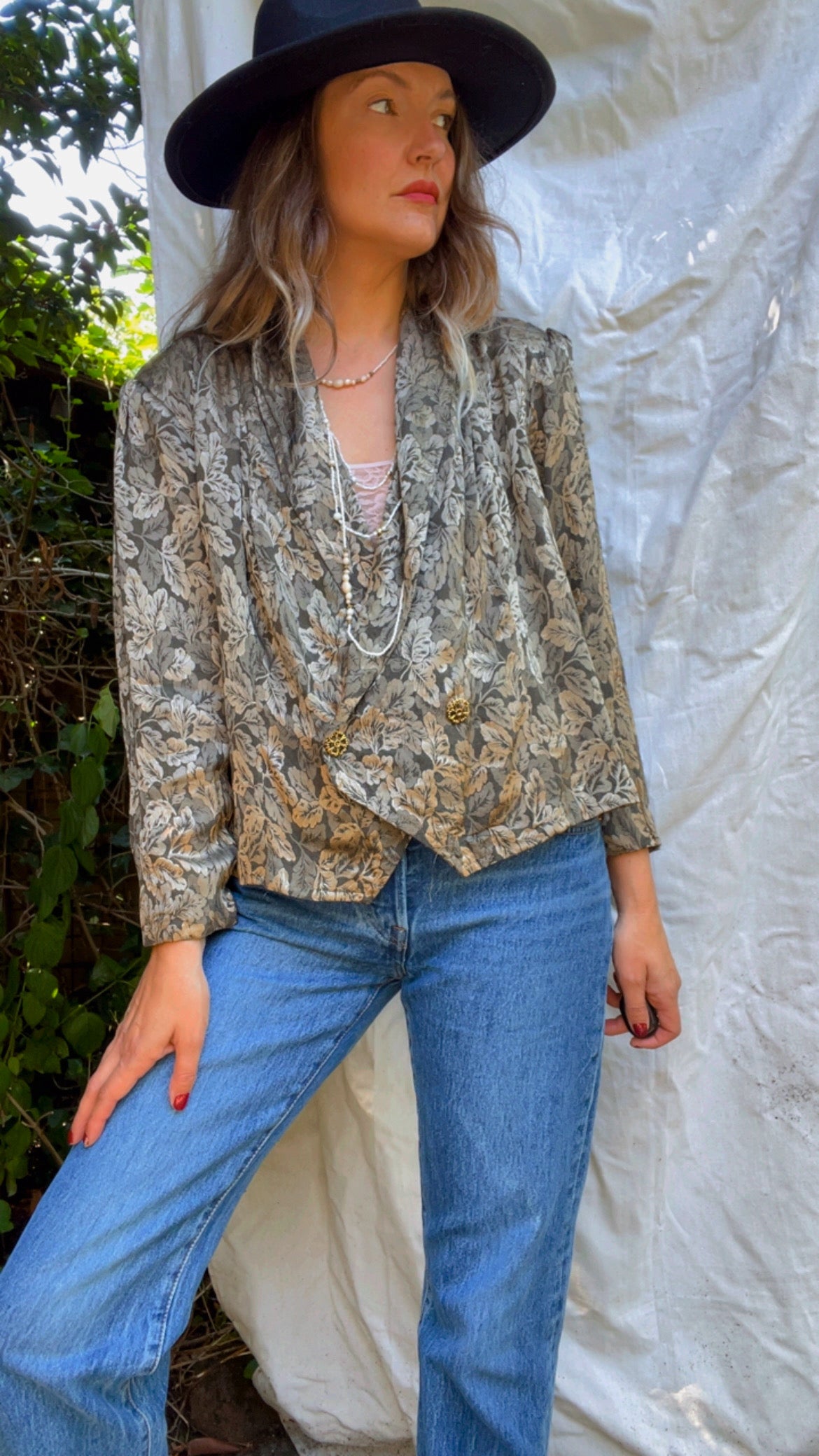 Botanical Blazer Top