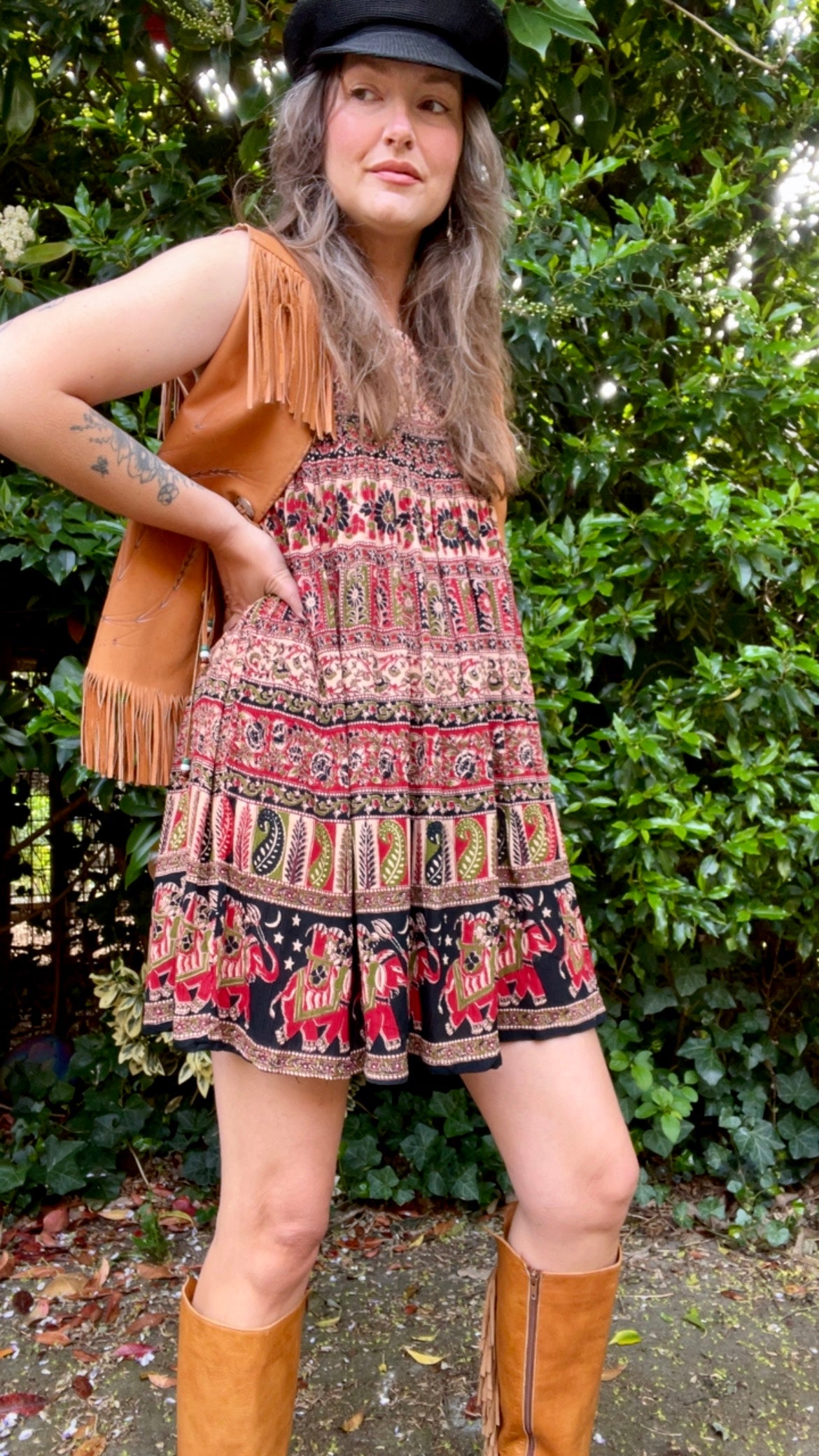Western Leather Waistcoat