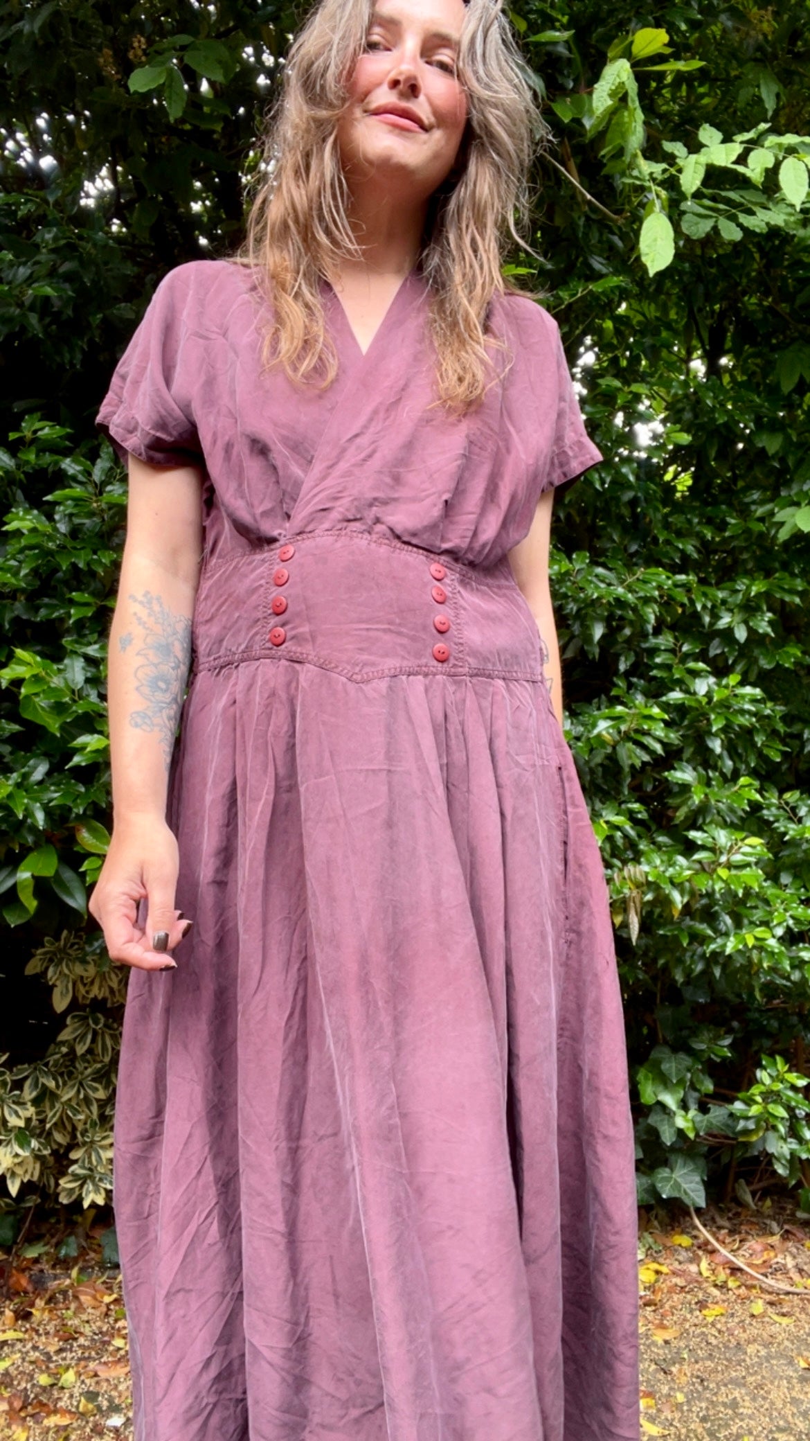 Silk A-Line Dress