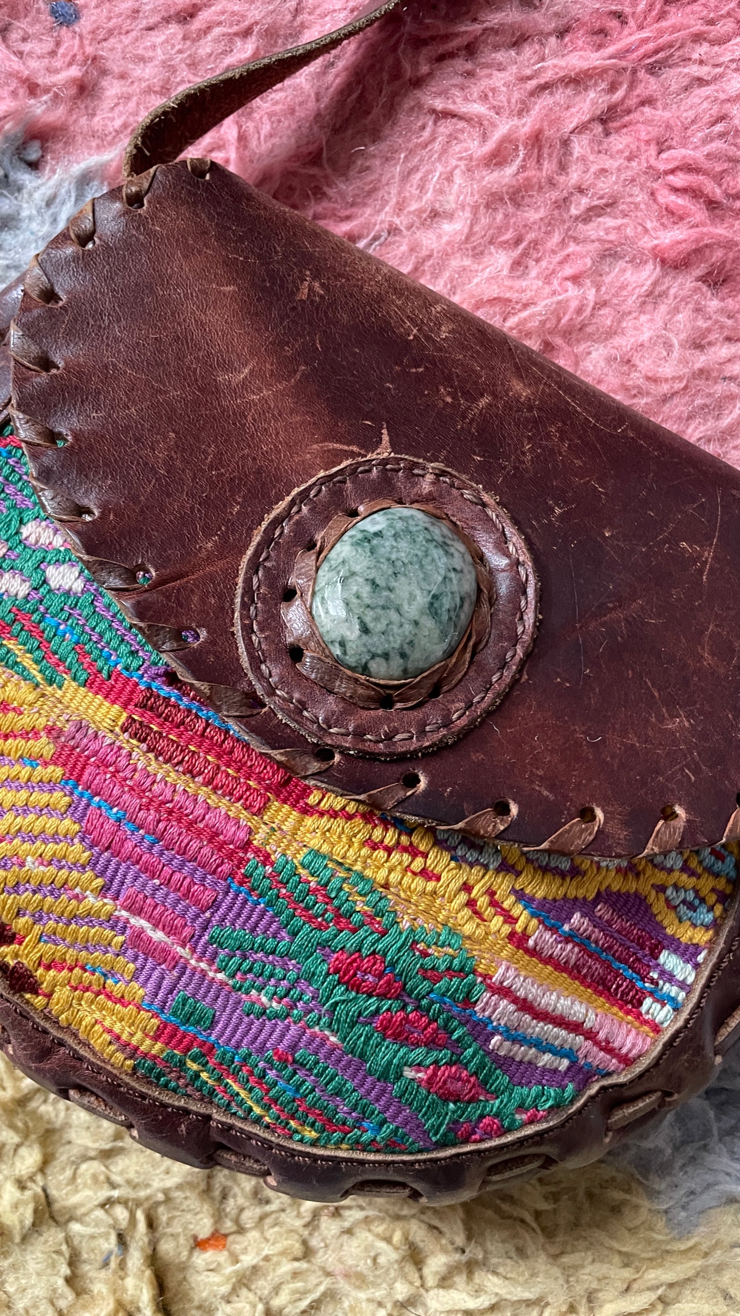 Huipil Leather Purse