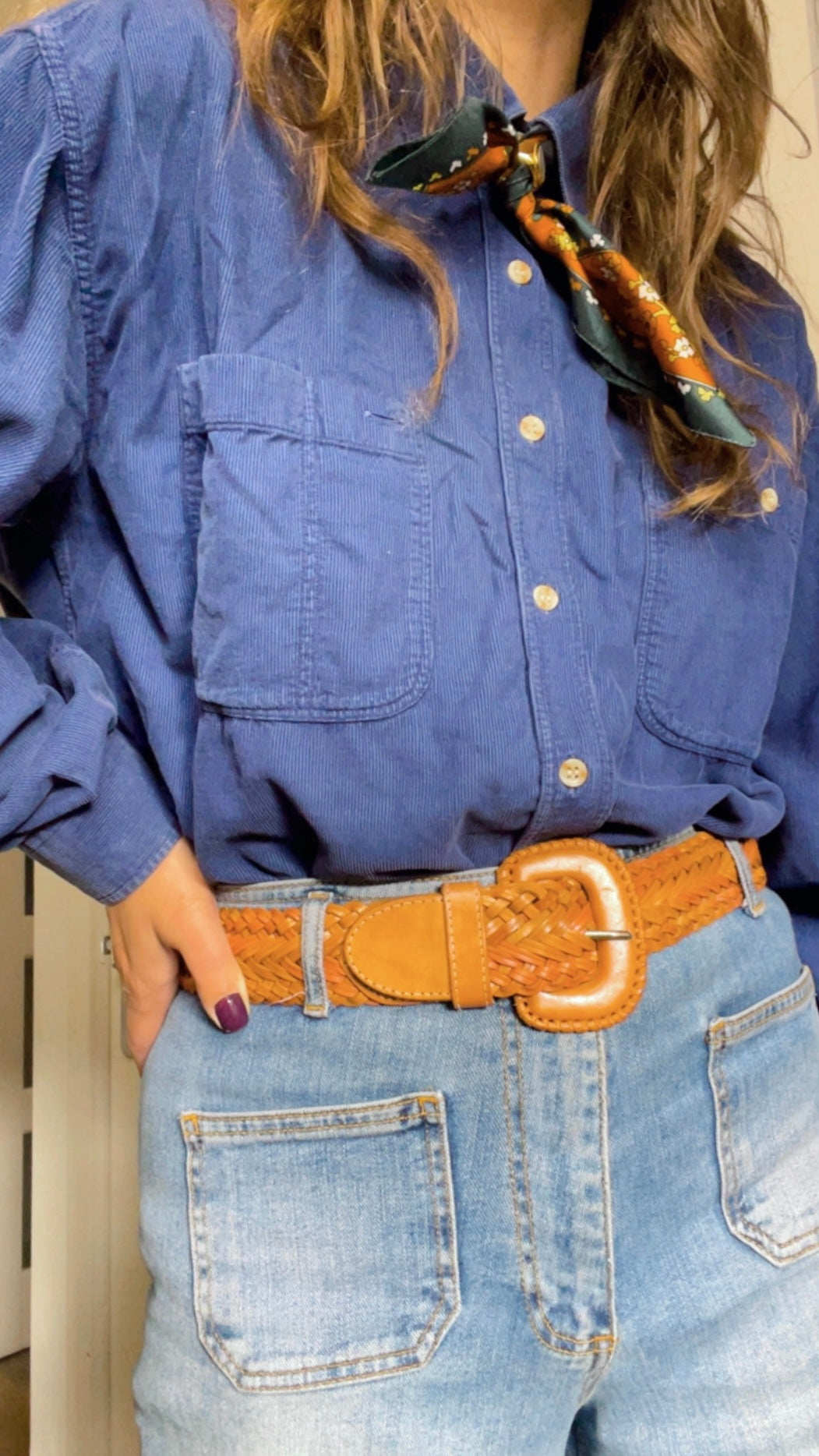 Breaded Leather Belt