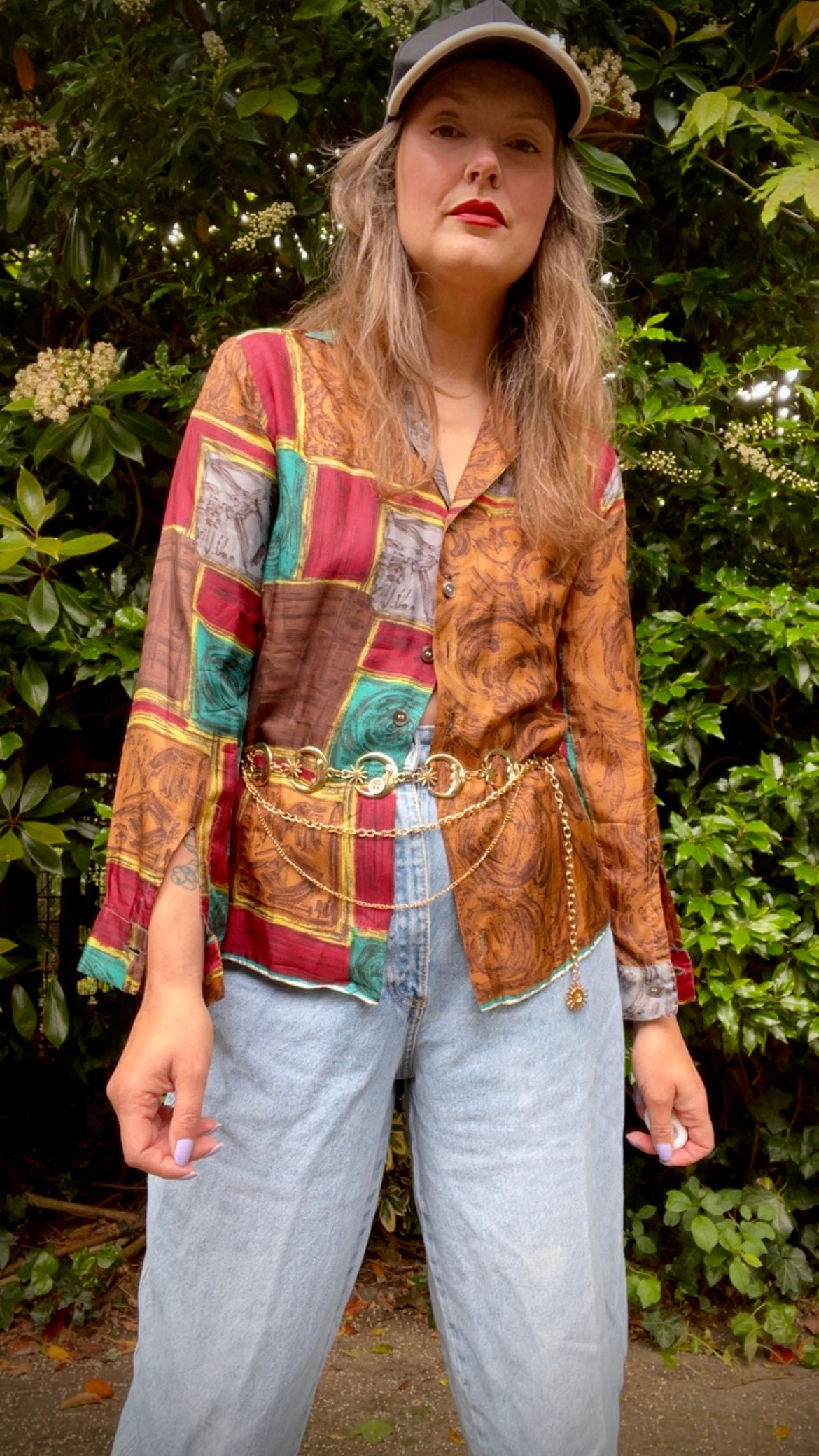 Silk Scarfprint Shirt
