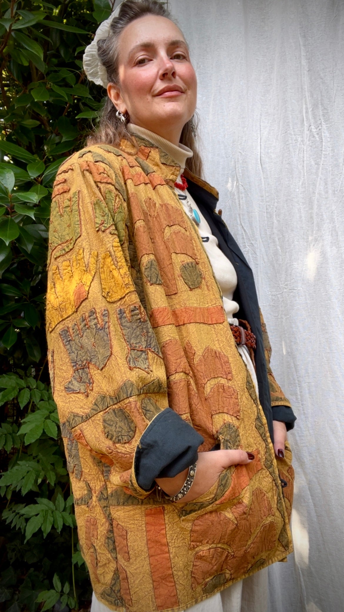 Golden Kantha Shacket