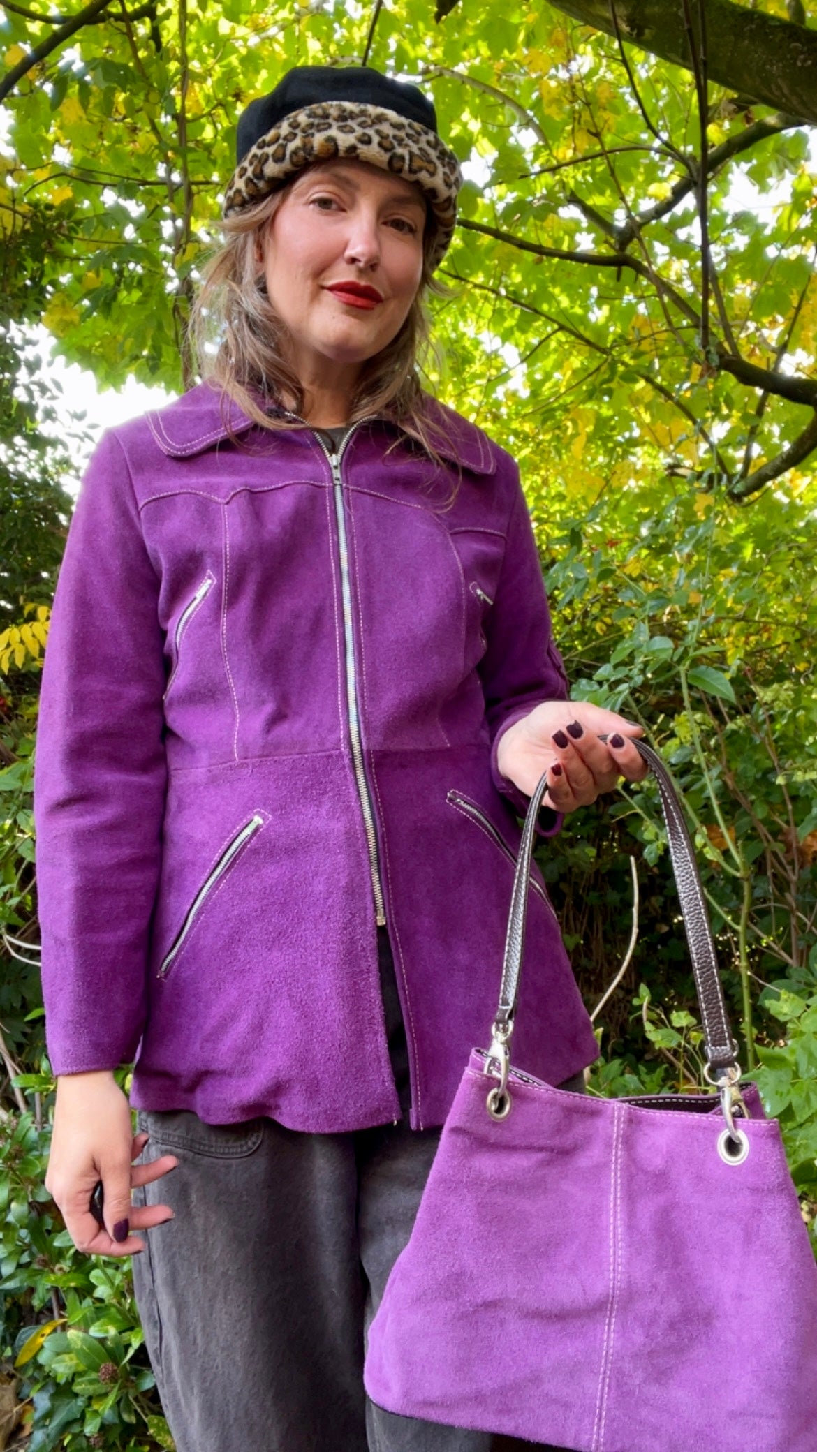 Purple Suede Bag